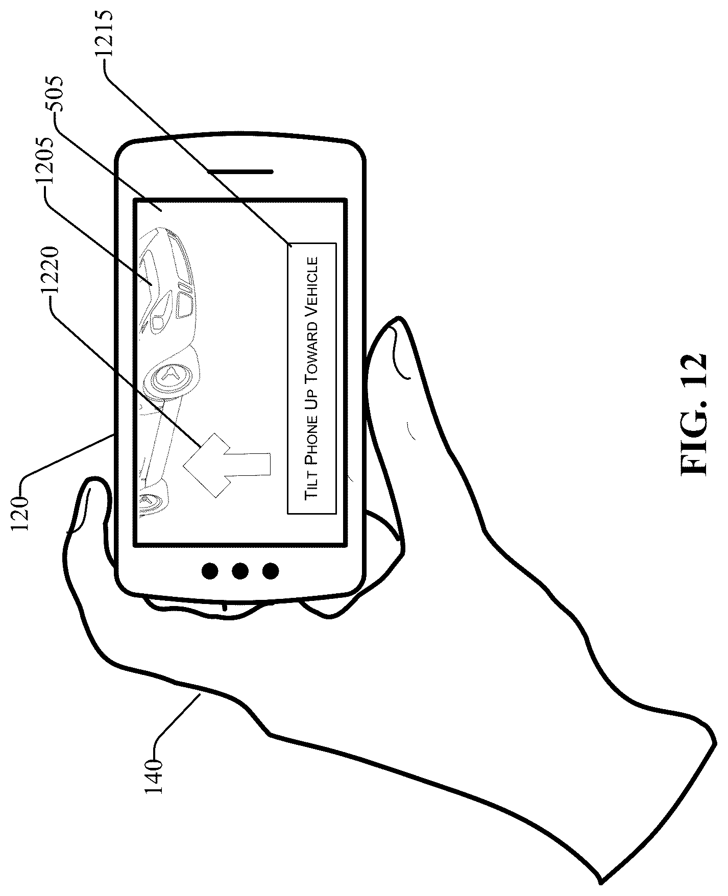 Patent US12097843 Figure 12 – Remote park assist augmented reality user engagement with cameraless detection