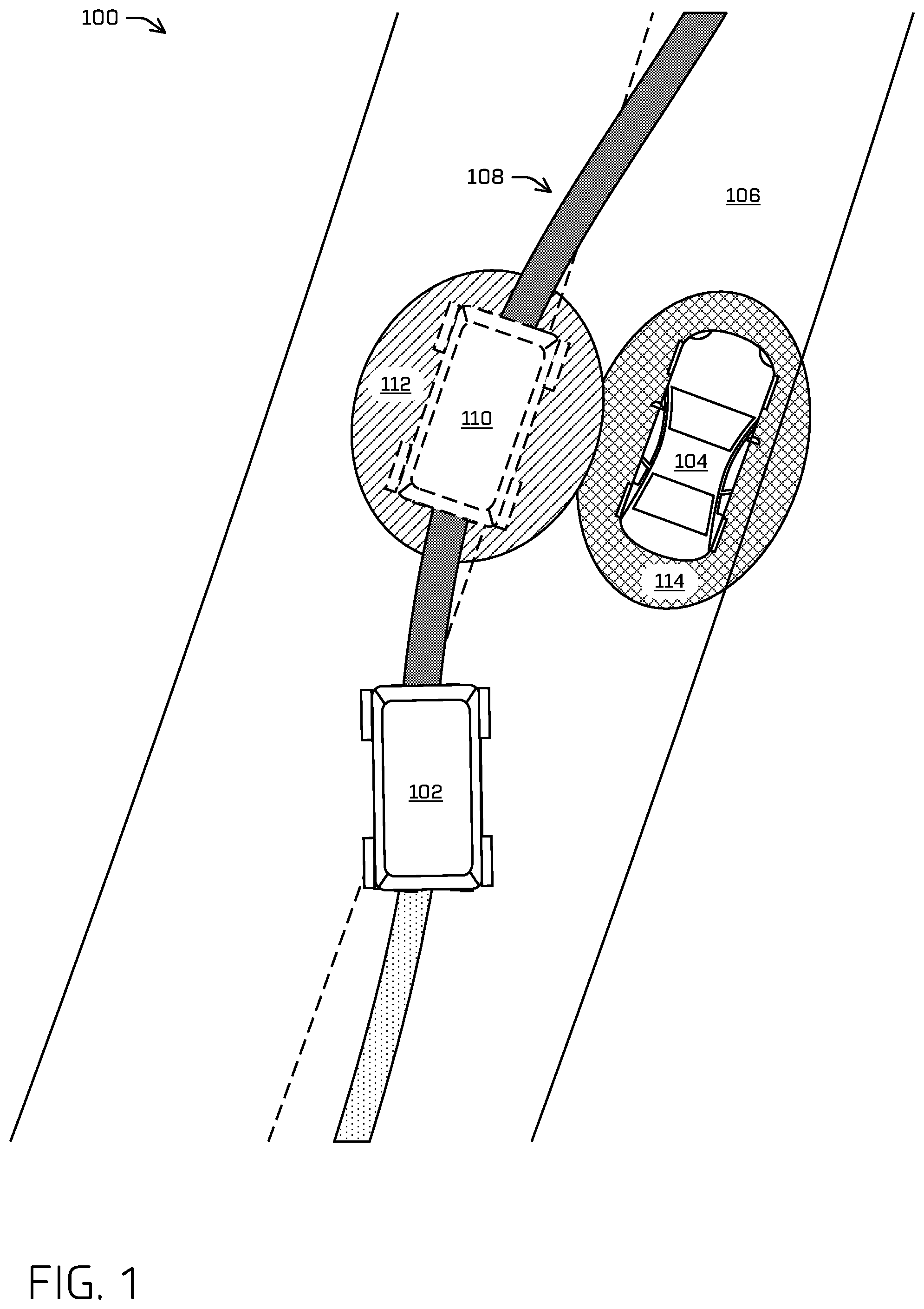 Patent US12097844 Figure 1 – Constraining vehicle operation based on uncertainty in perception and/or prediction