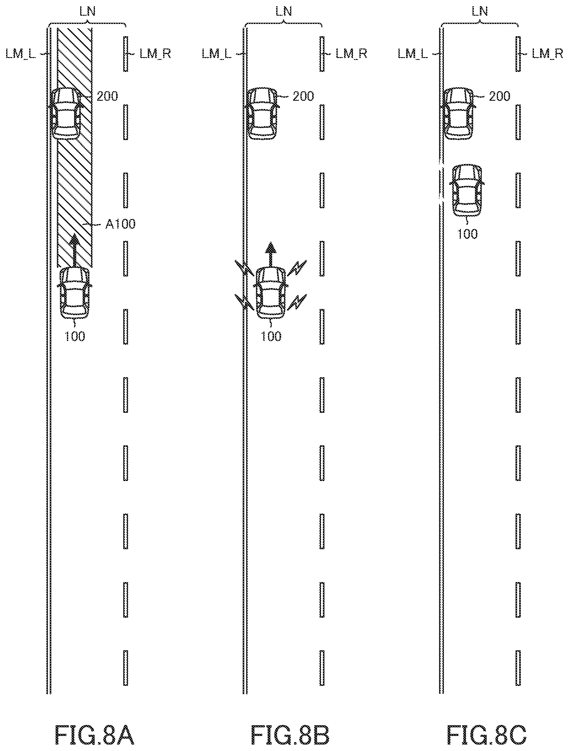 Patent US12097846 Figure 8 – Vehicle collision avoidance assist apparatus
