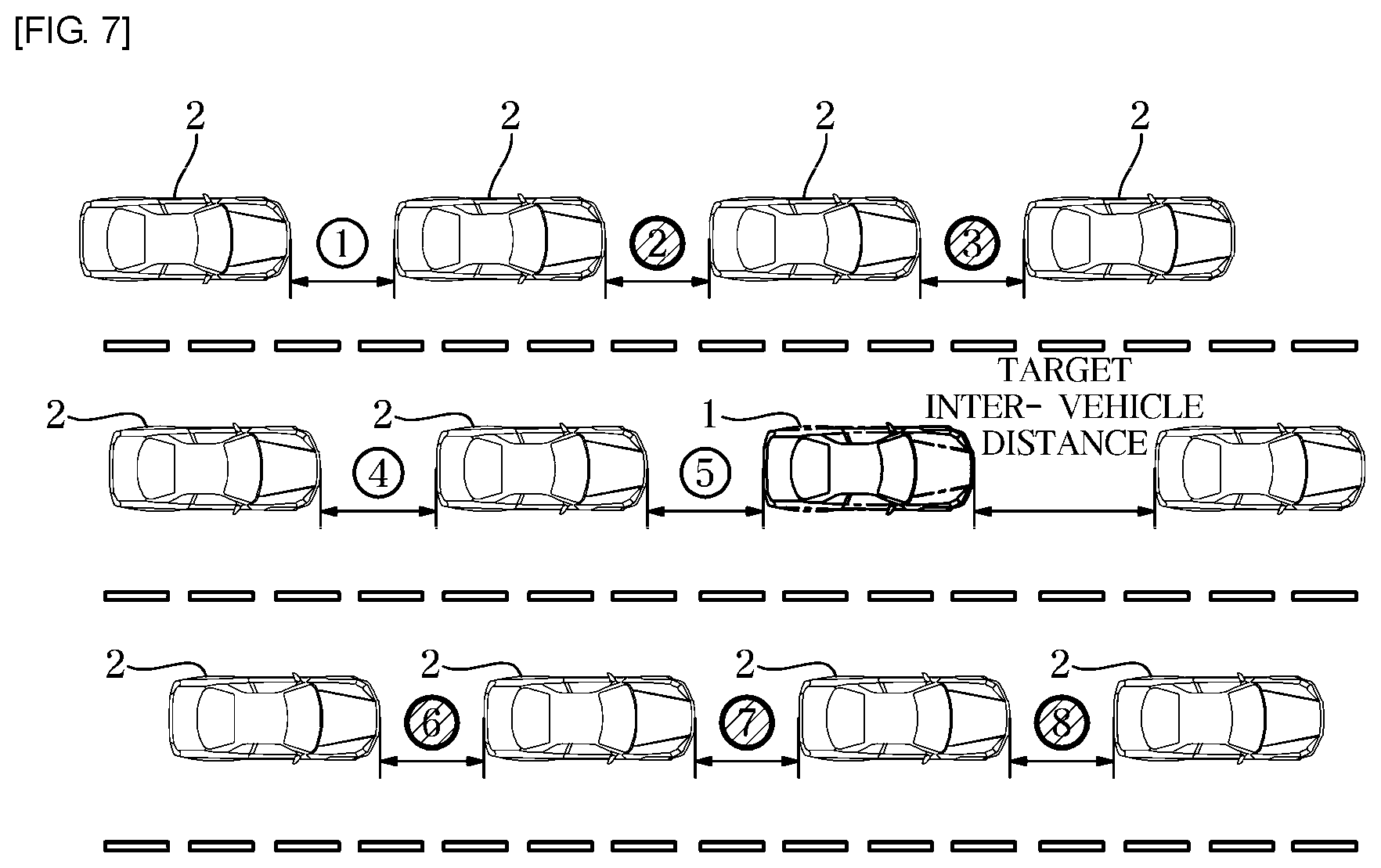 Patent US12097854 Figure 7 – Vehicle and method of controlling the same
