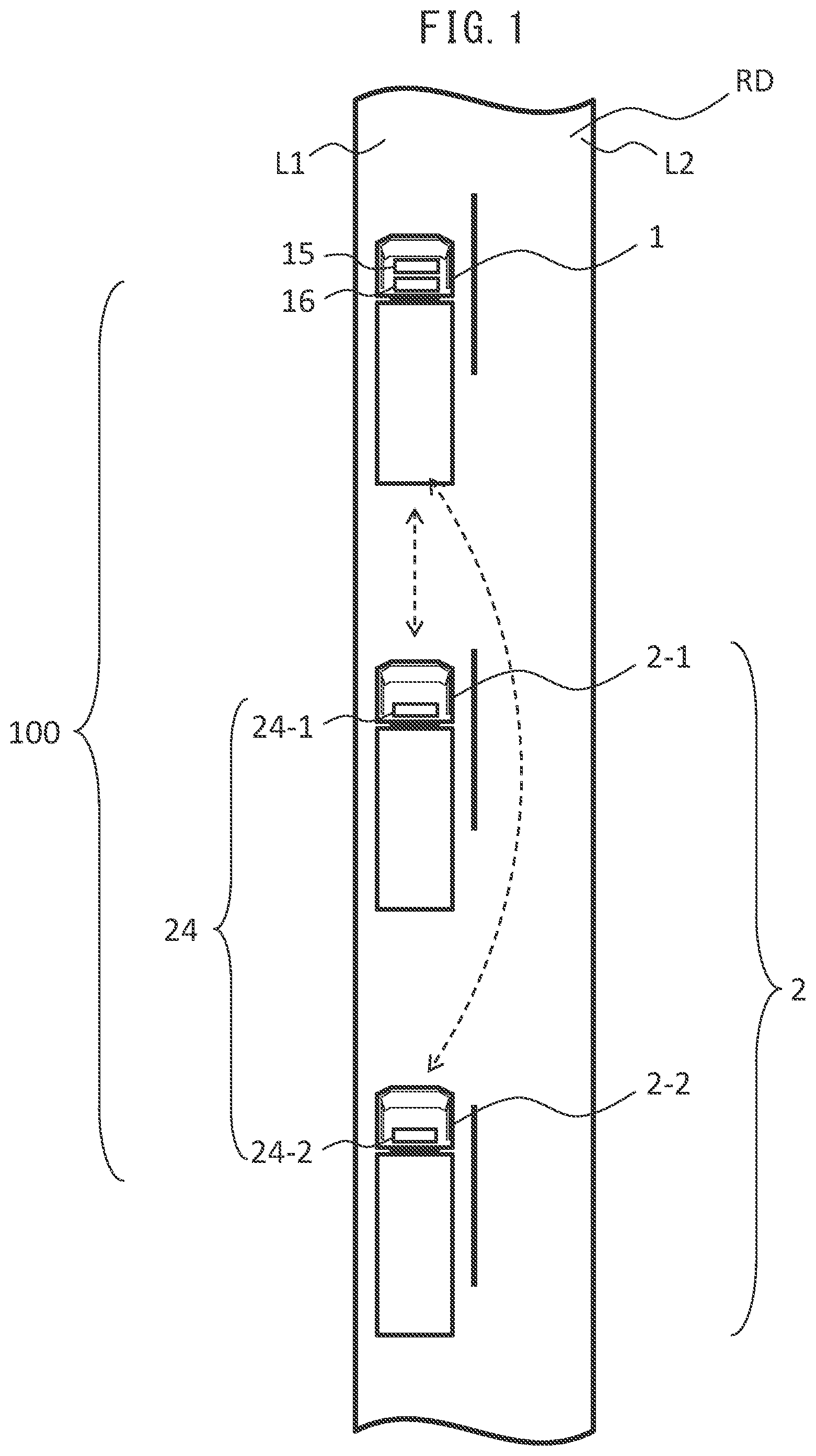 Patent US12097857 Figure 1 – Travel controller, method for travel control, and platooning control system