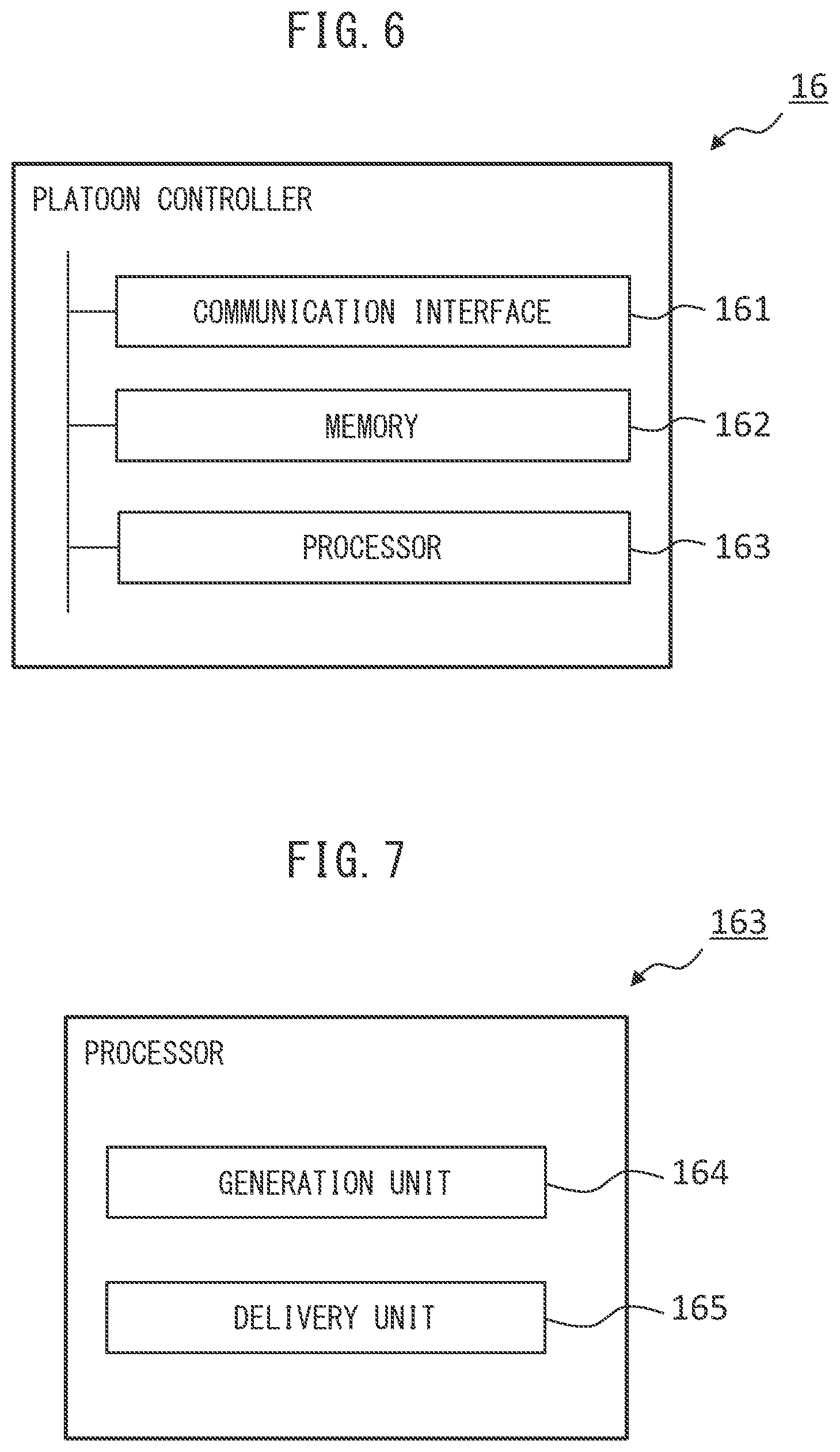 Patent US12097857 Figure 5 – Travel controller, method for travel control, and platooning control system