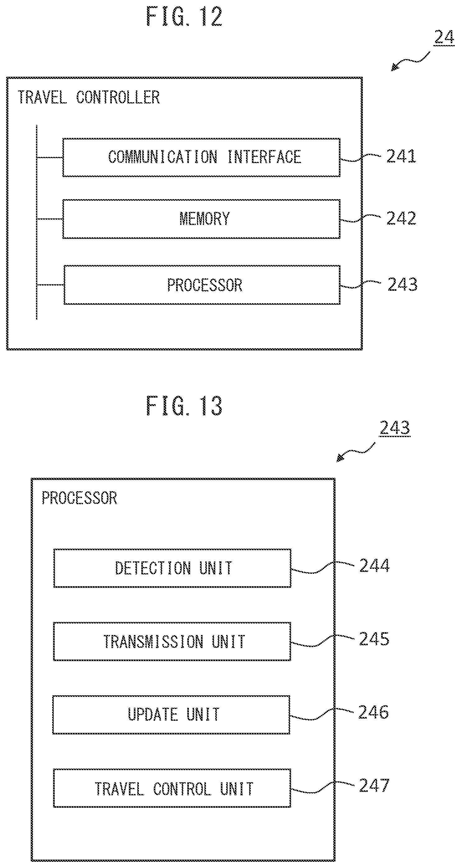 Patent US12097857 Figure 10 – Travel controller, method for travel control, and platooning control system