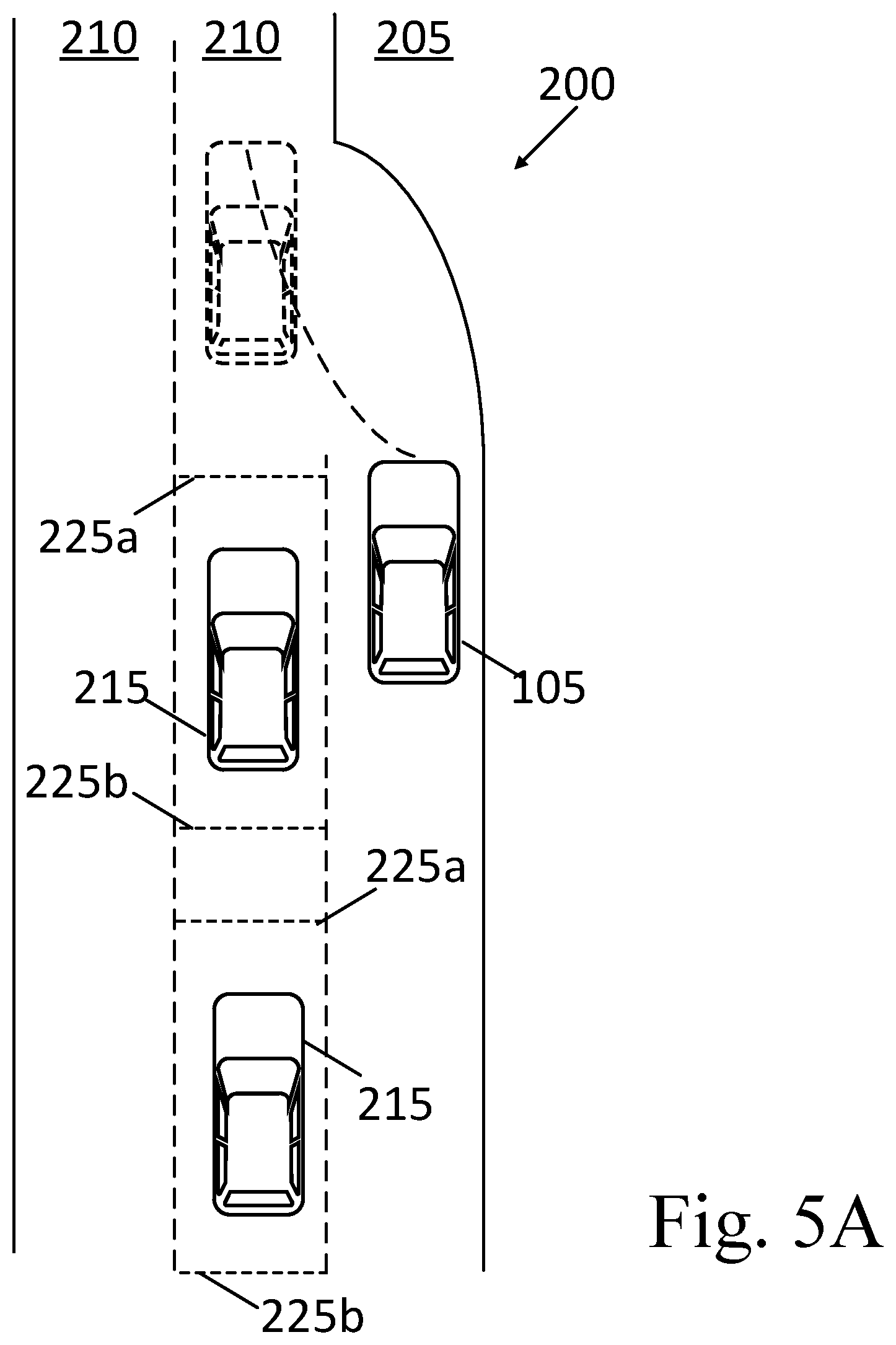 Patent US12097859 Figure 7 – Vehicle lane-change operations