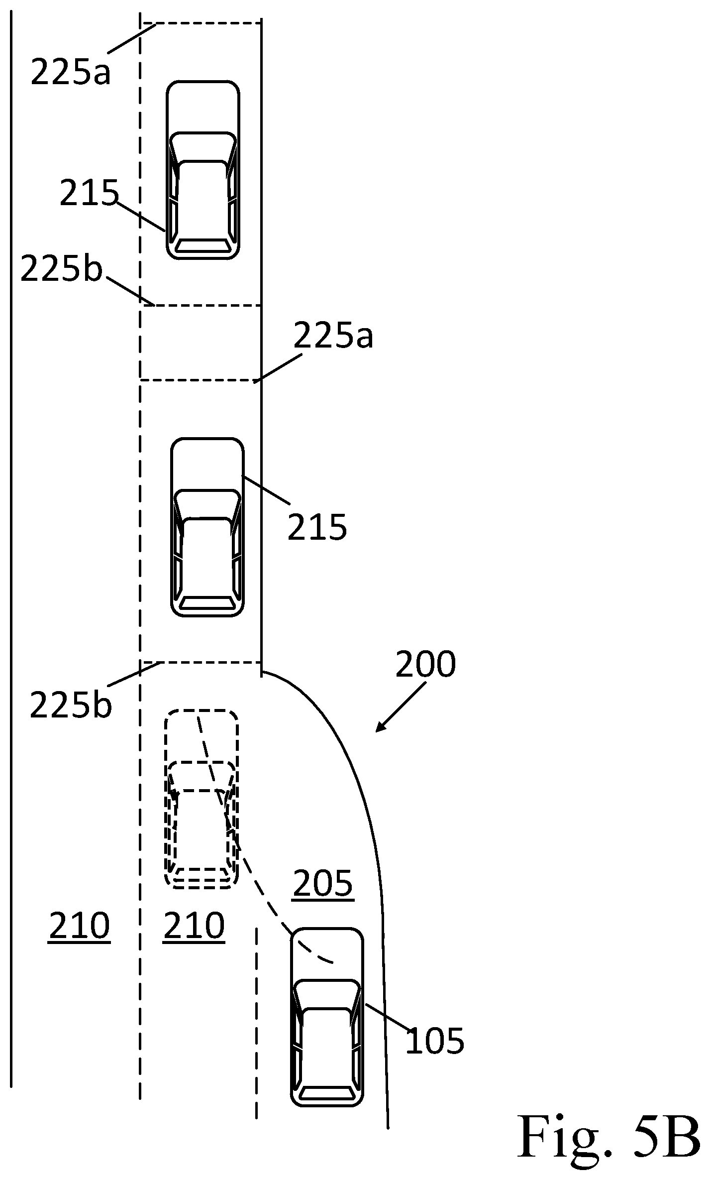 Patent US12097859 Figure 8 – Vehicle lane-change operations