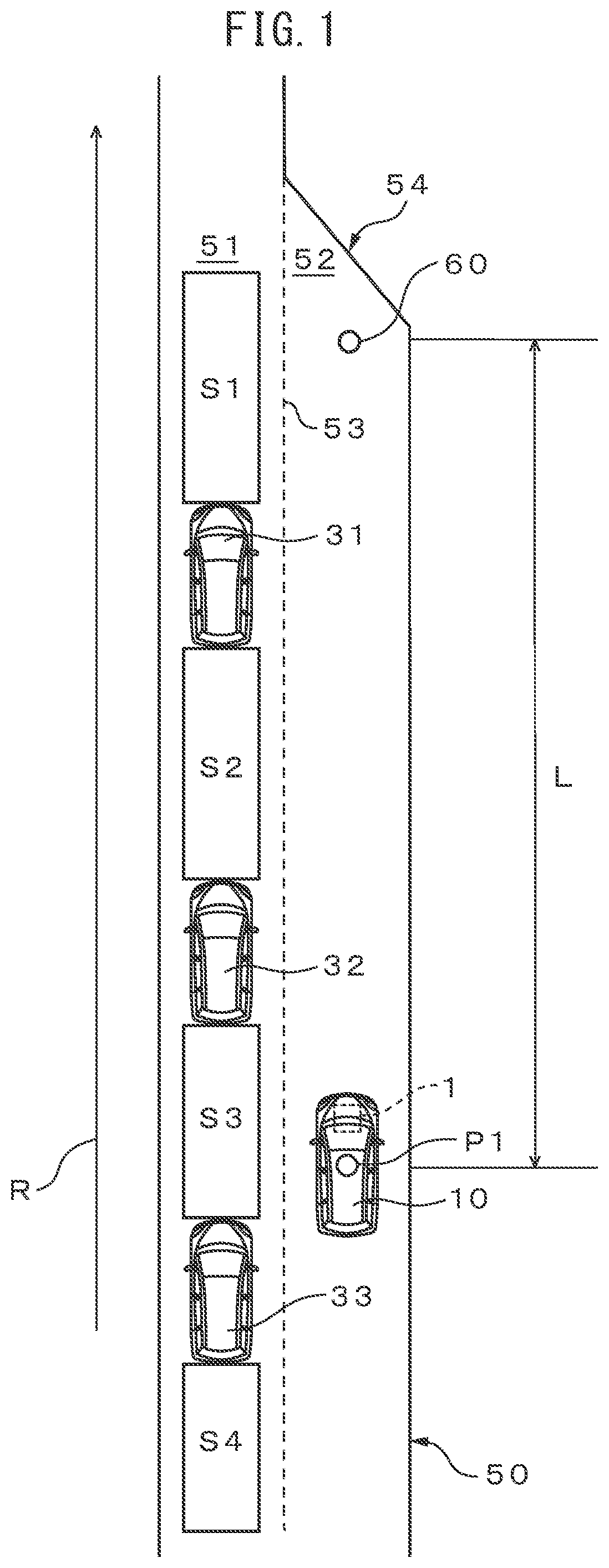 Patent US12097860 Figure 1 – Traveling lane planning device, medium storing computer program for traveling lane planning, and traveling lane planning method