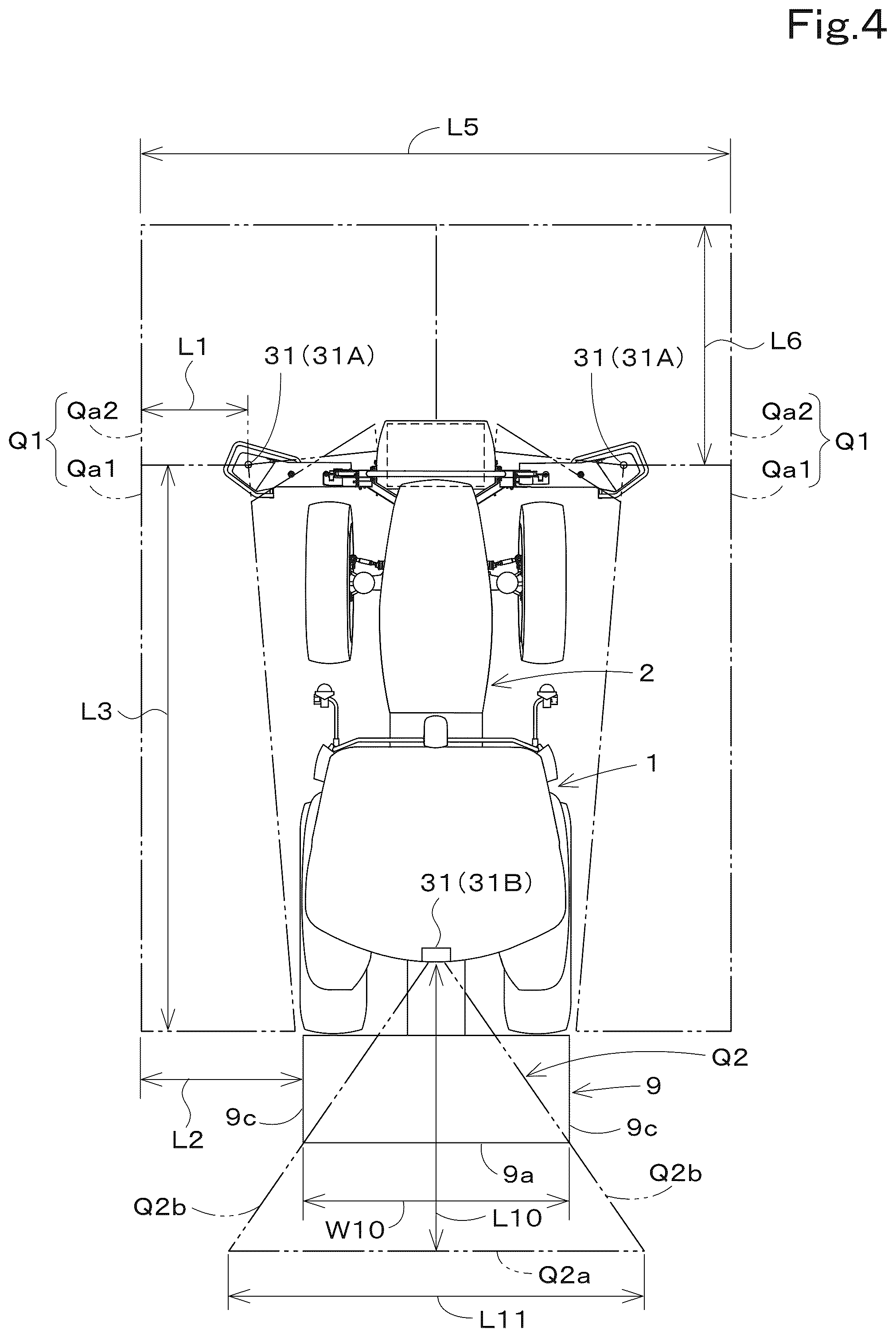 Patent US12097866 Figure 4 – Working vehicle