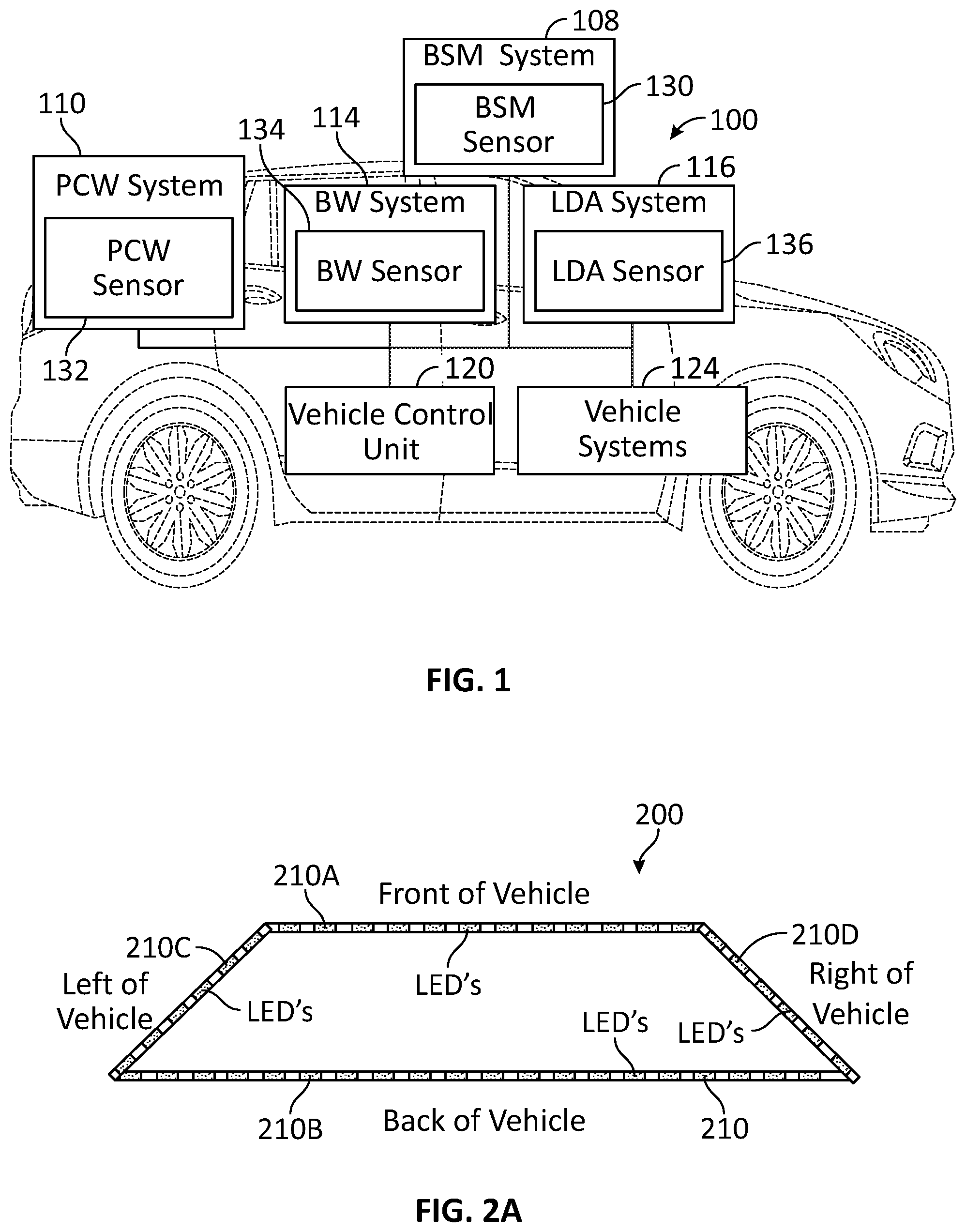 Patent US12097870 Figure 1 – Intuitive two-dimensional warning indicator systems and methods