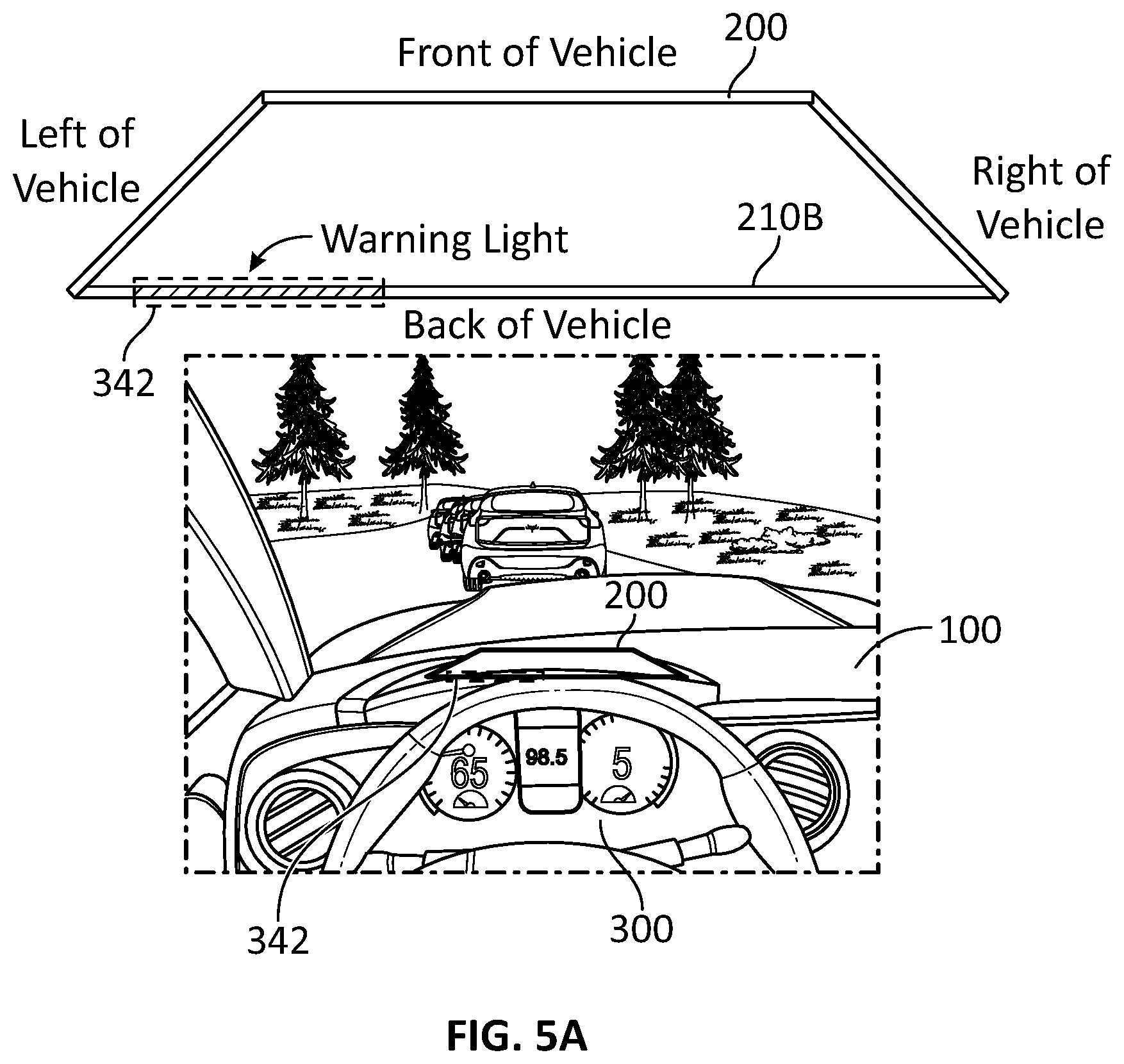 Patent US12097870 Figure 7 – Intuitive two-dimensional warning indicator systems and methods