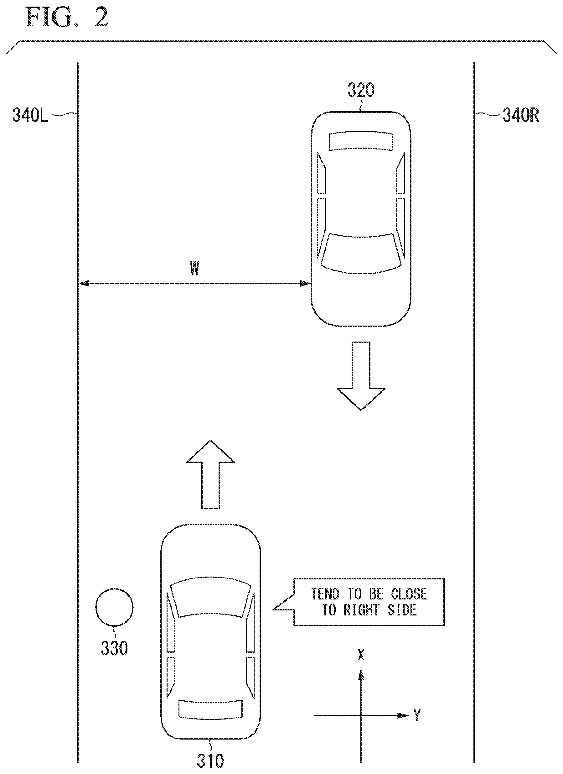 Patent US12097871 Figure 2 – Drive assist apparatus, drive assist method, and program