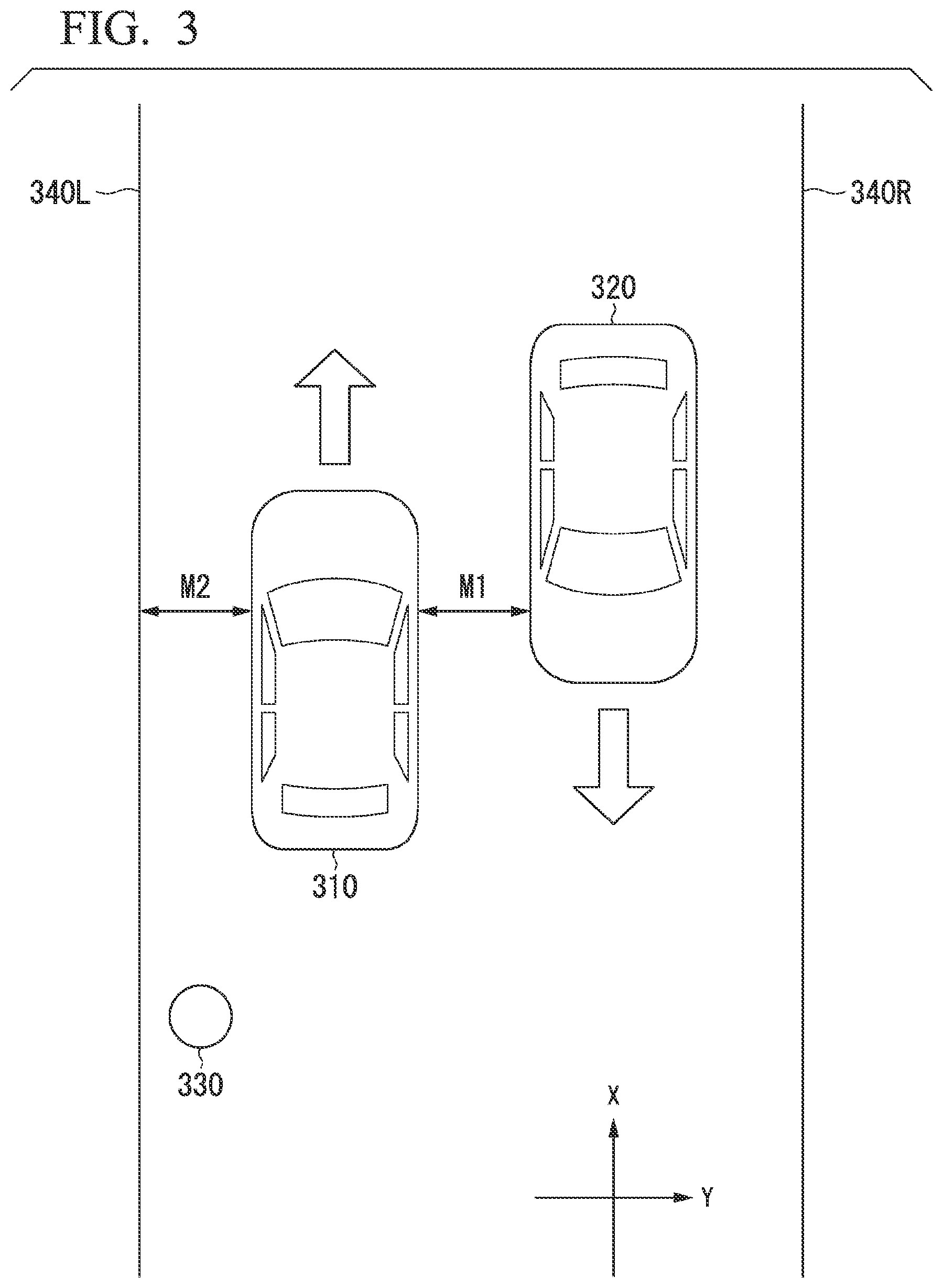 Patent US12097871 Figure 3 – Drive assist apparatus, drive assist method, and program