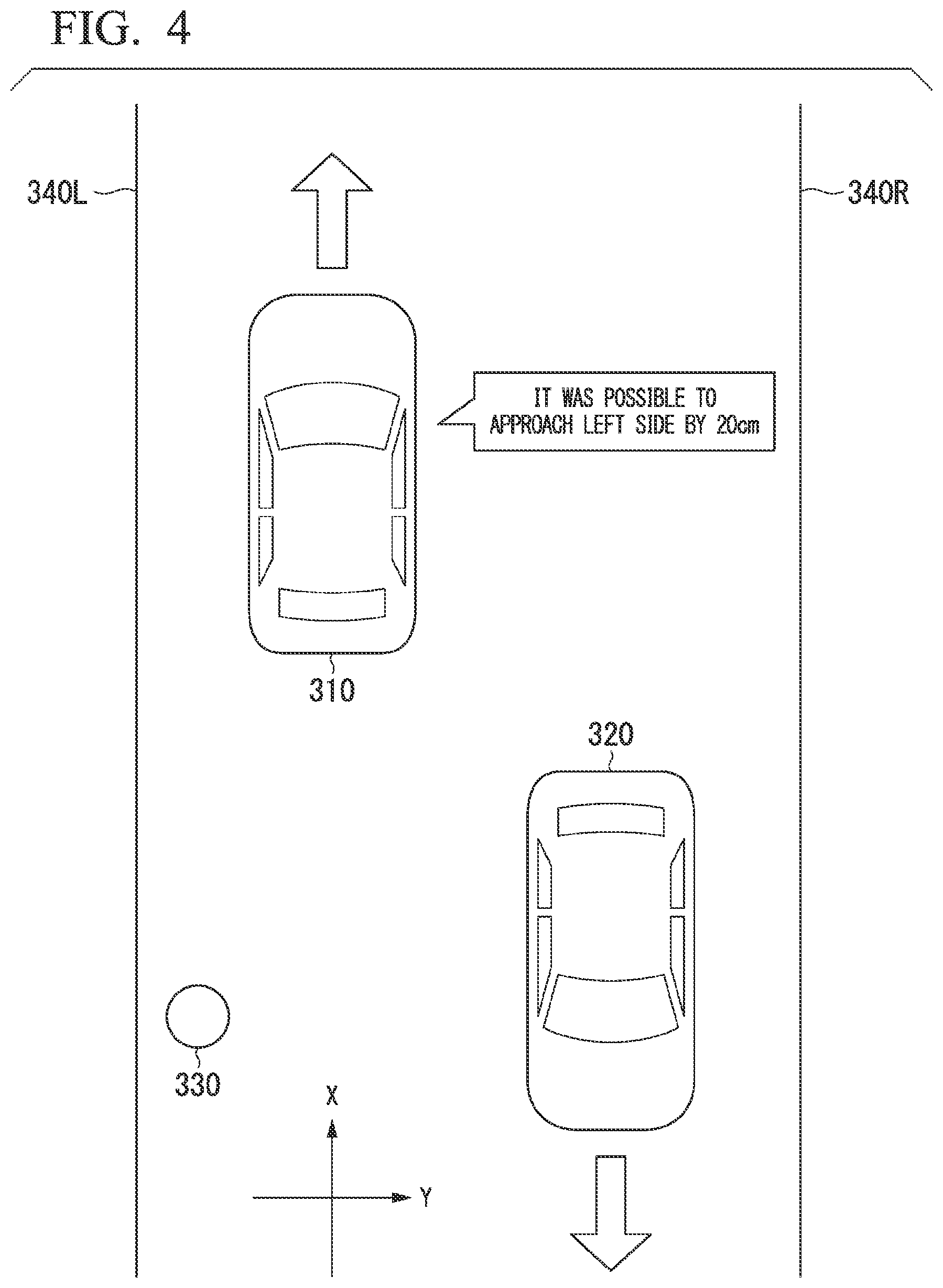 Patent US12097871 Figure 4 – Drive assist apparatus, drive assist method, and program