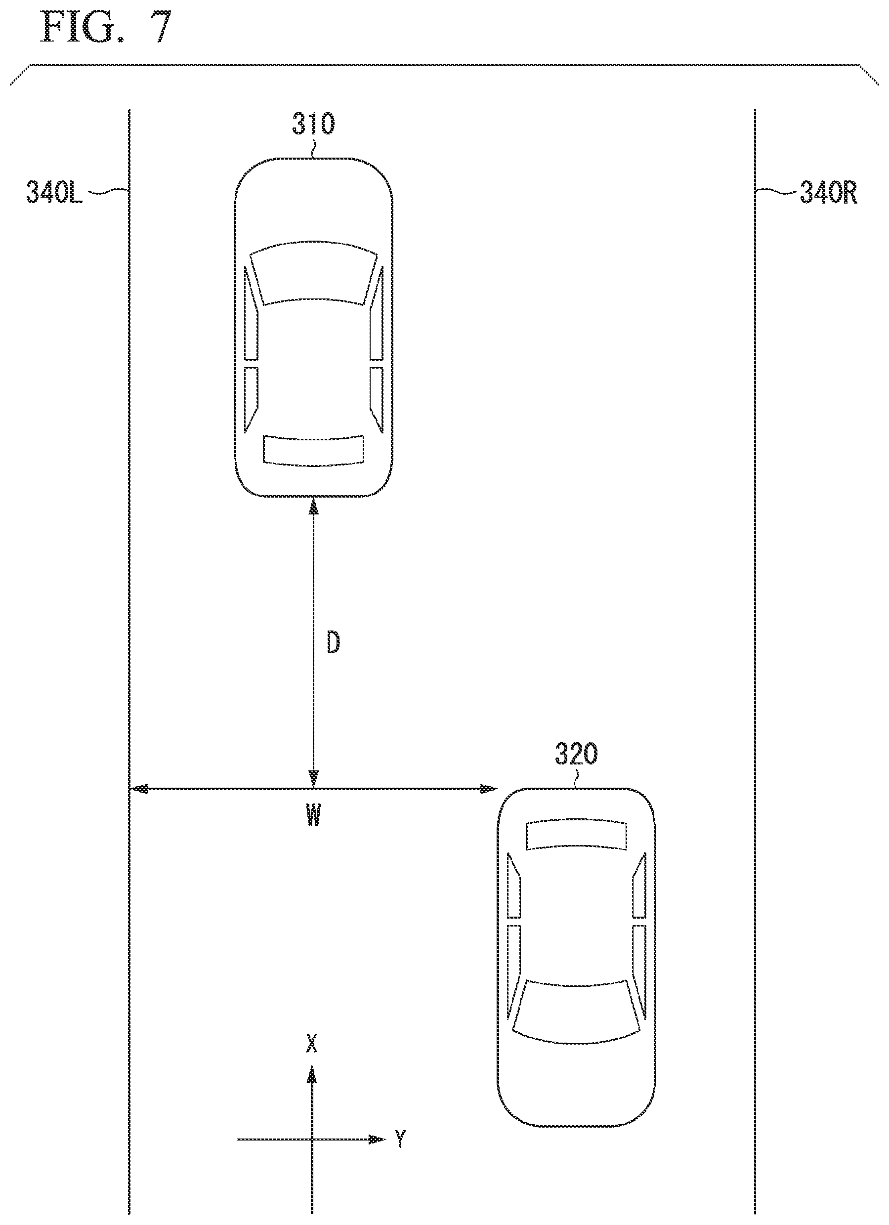 Patent US12097871 Figure 7 – Drive assist apparatus, drive assist method, and program