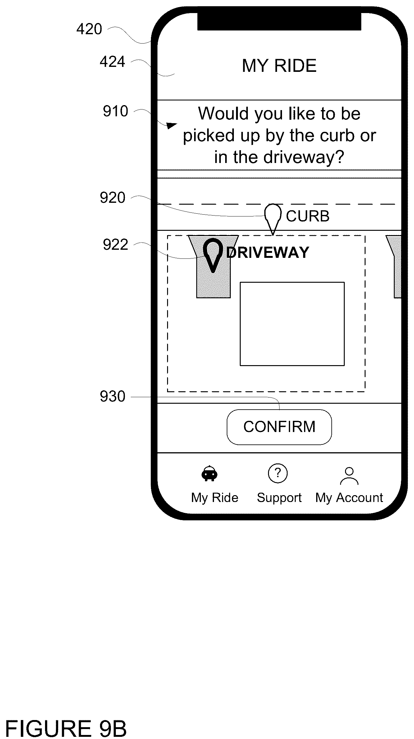 Patent US12097876 Figure 11 – Driveway pullovers for autonomous vehicles