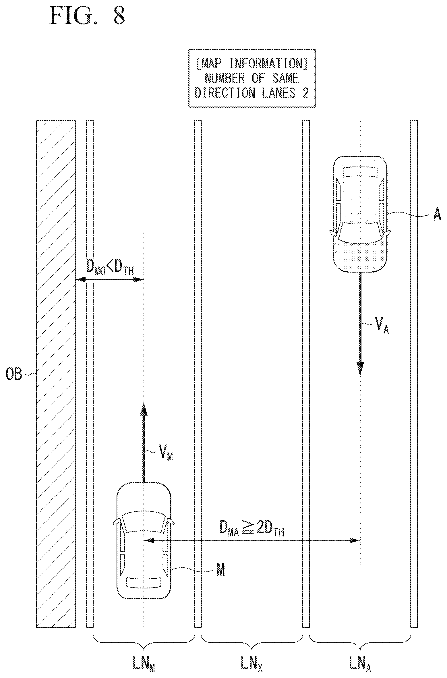 Patent US12097879 Figure 7 – Vehicle control device, vehicle control method, and storage medium