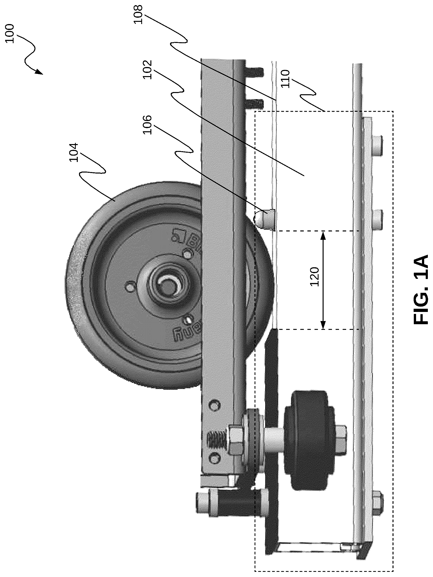 Patent US12097894 Figure 1 – System and method for docking or undocking a track-wheel based device