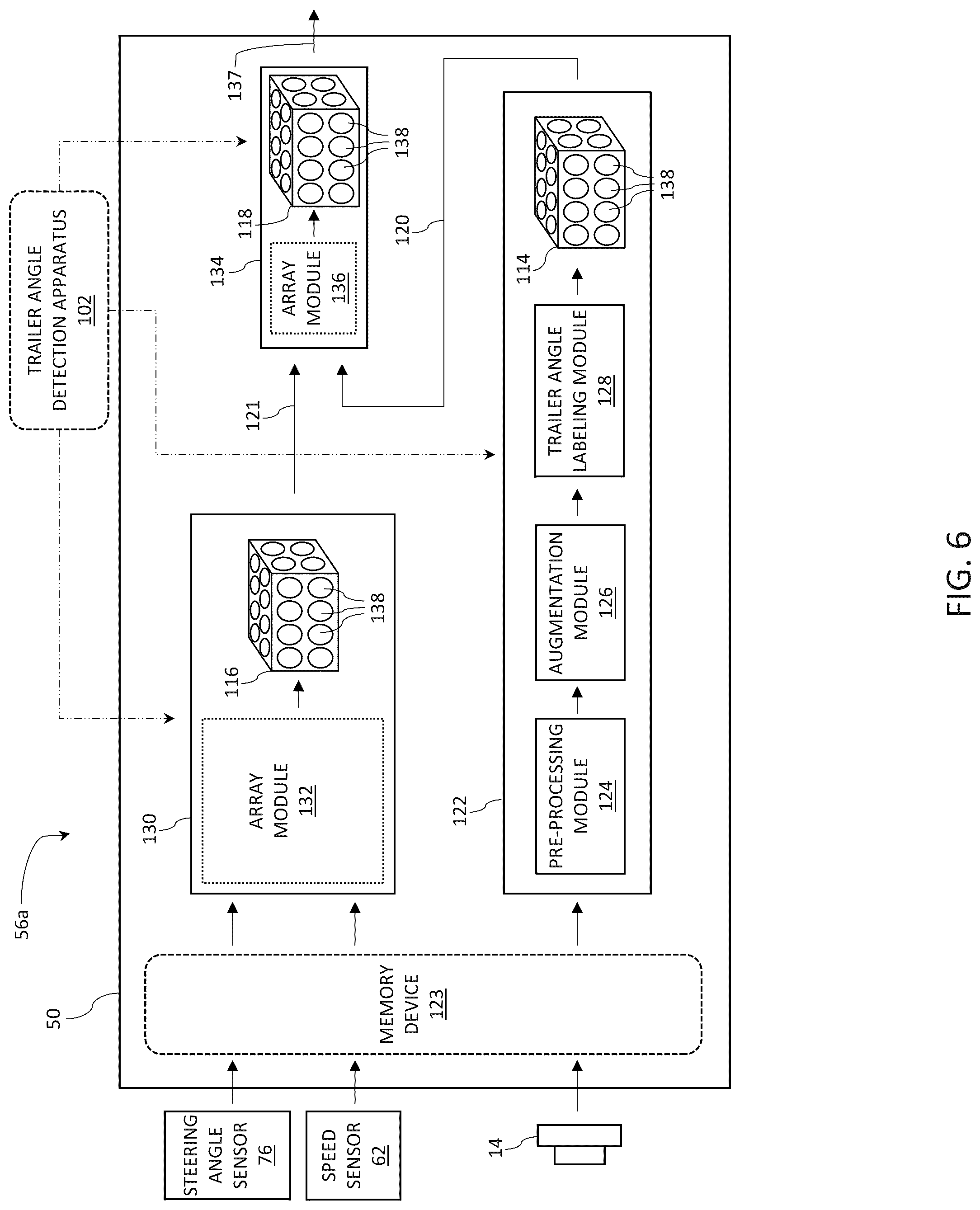 Patent US12097899 Figure 6 – Systems and methods for trailer angle detection
