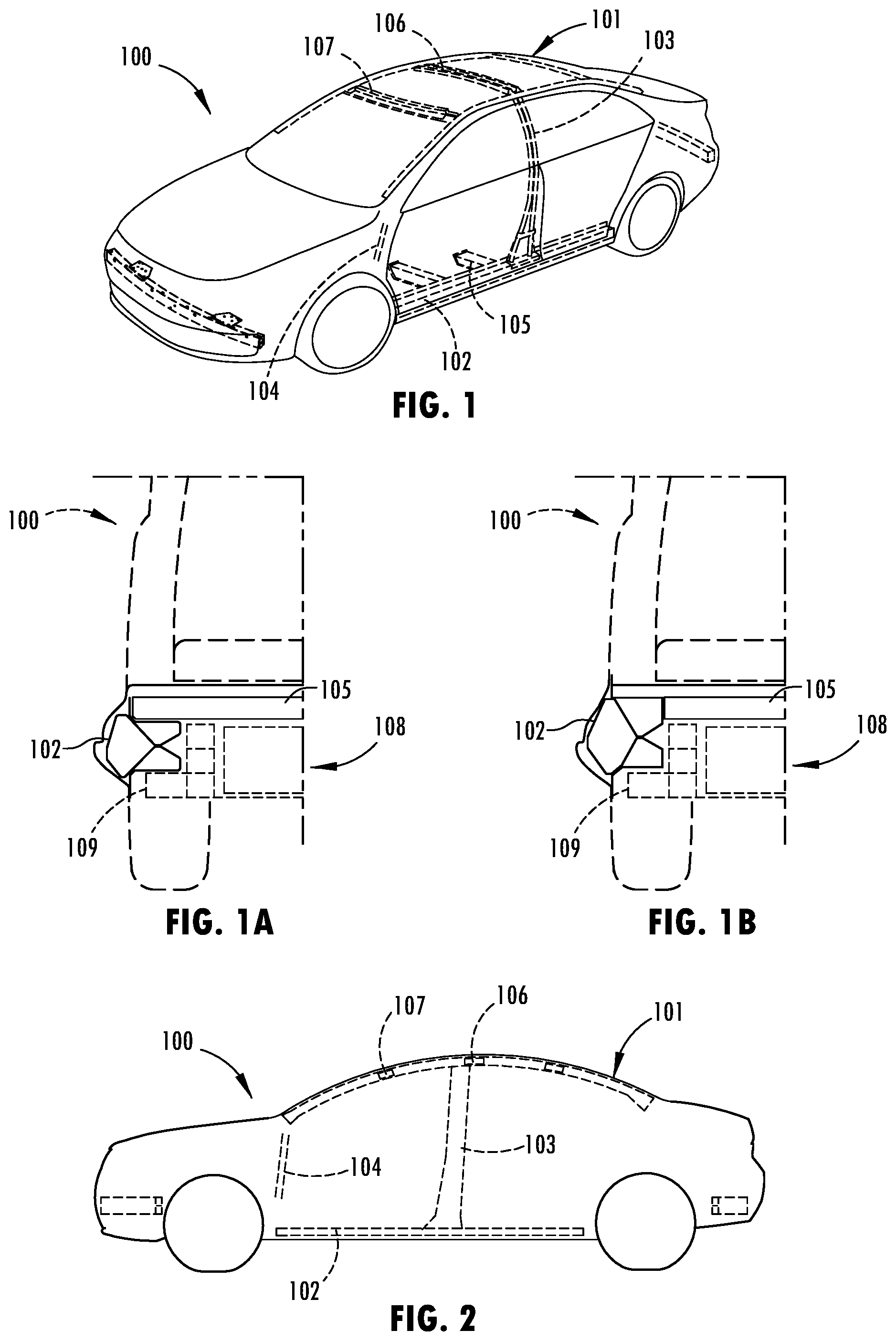 Patent US12097903 — Vehicle component with multi-hollow beam — Figure 1