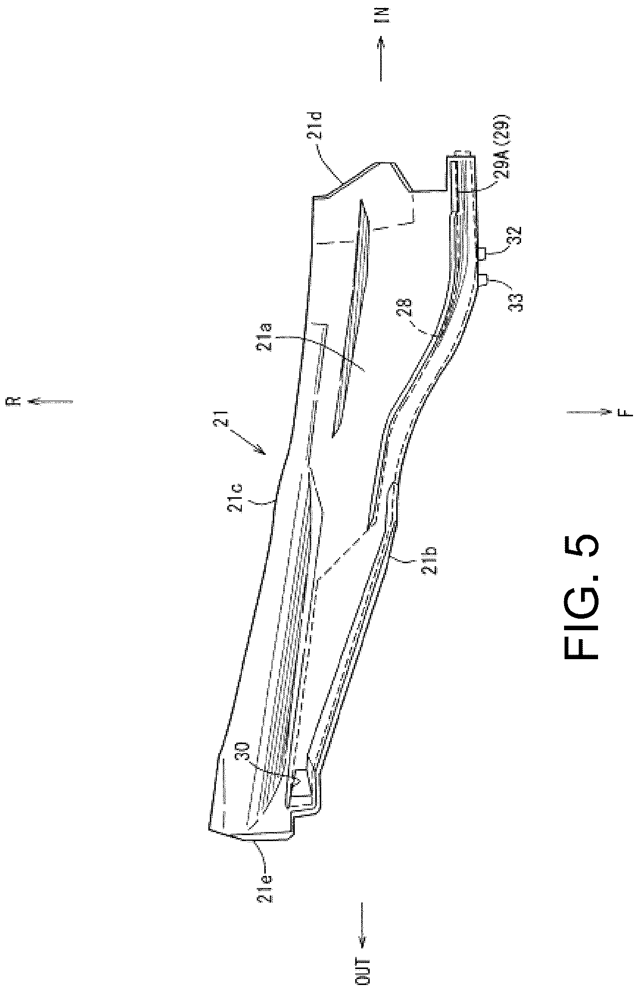 Patent US12097904 Figure 5 – Front structure of vehicle