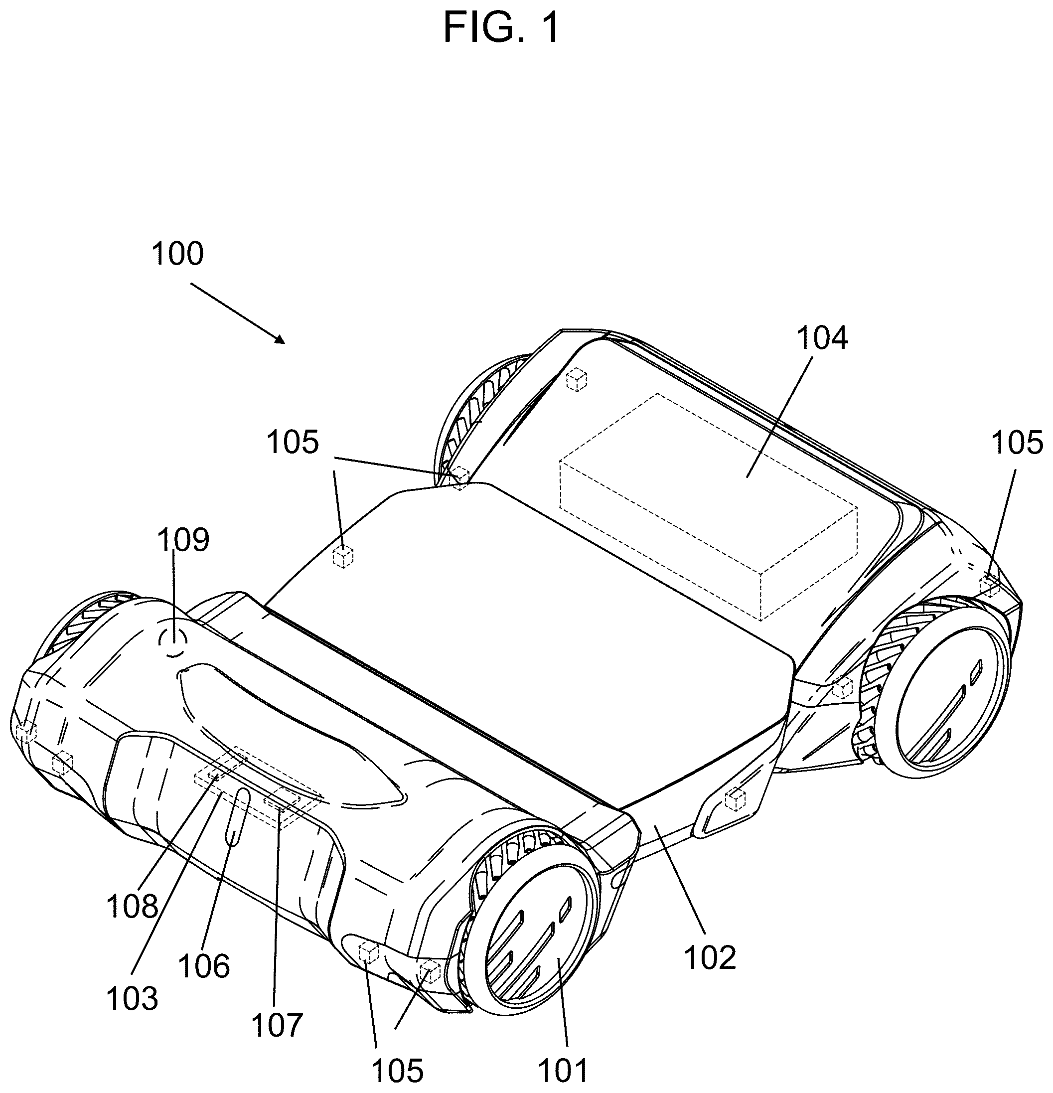 Patent US12097908 Figure 1 – Autonomous versatile vehicle system