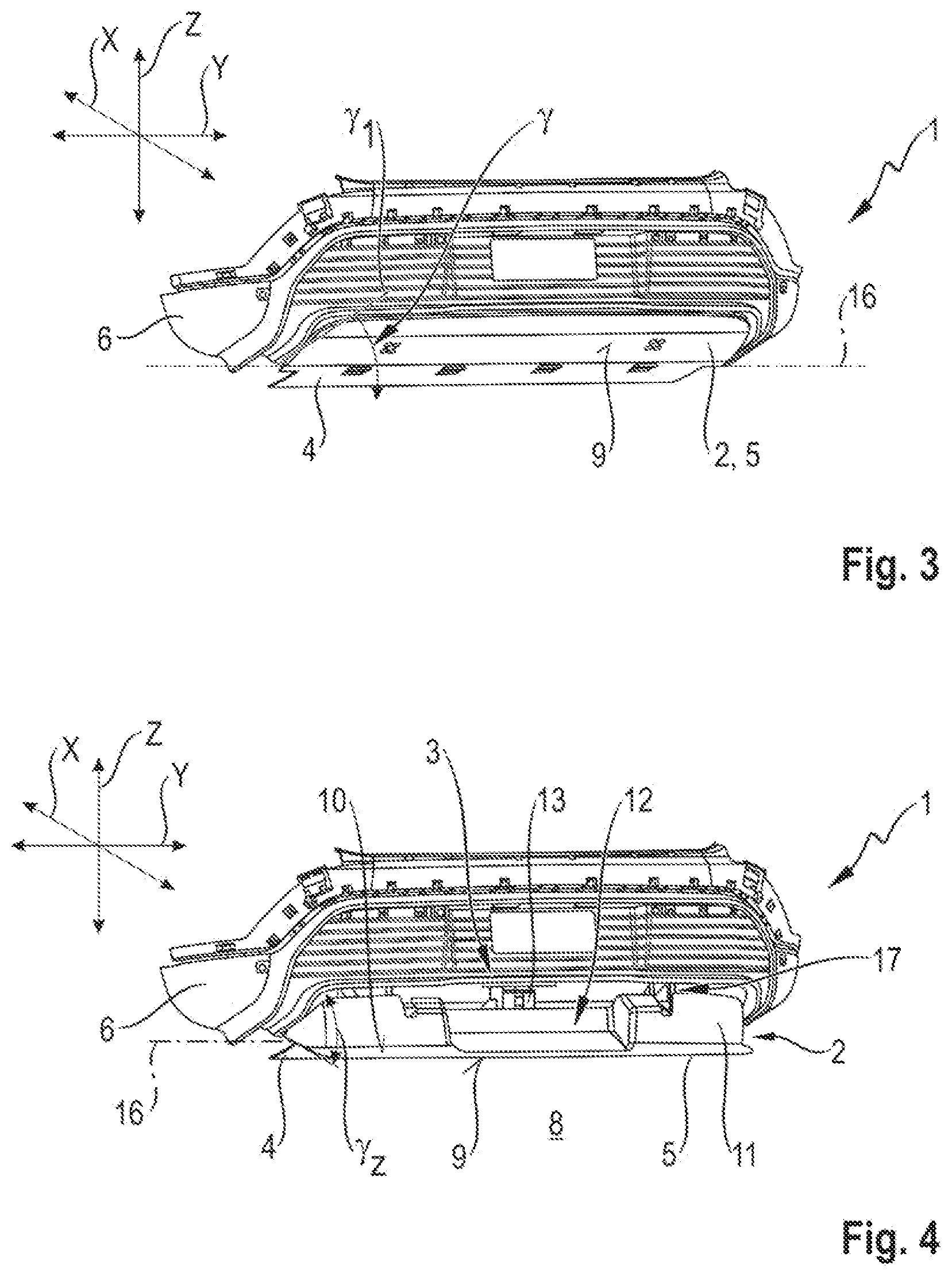 Patent US12097909 Figure 2 – Motor vehicle body with an air-guiding device and a trailer coupling mounting device