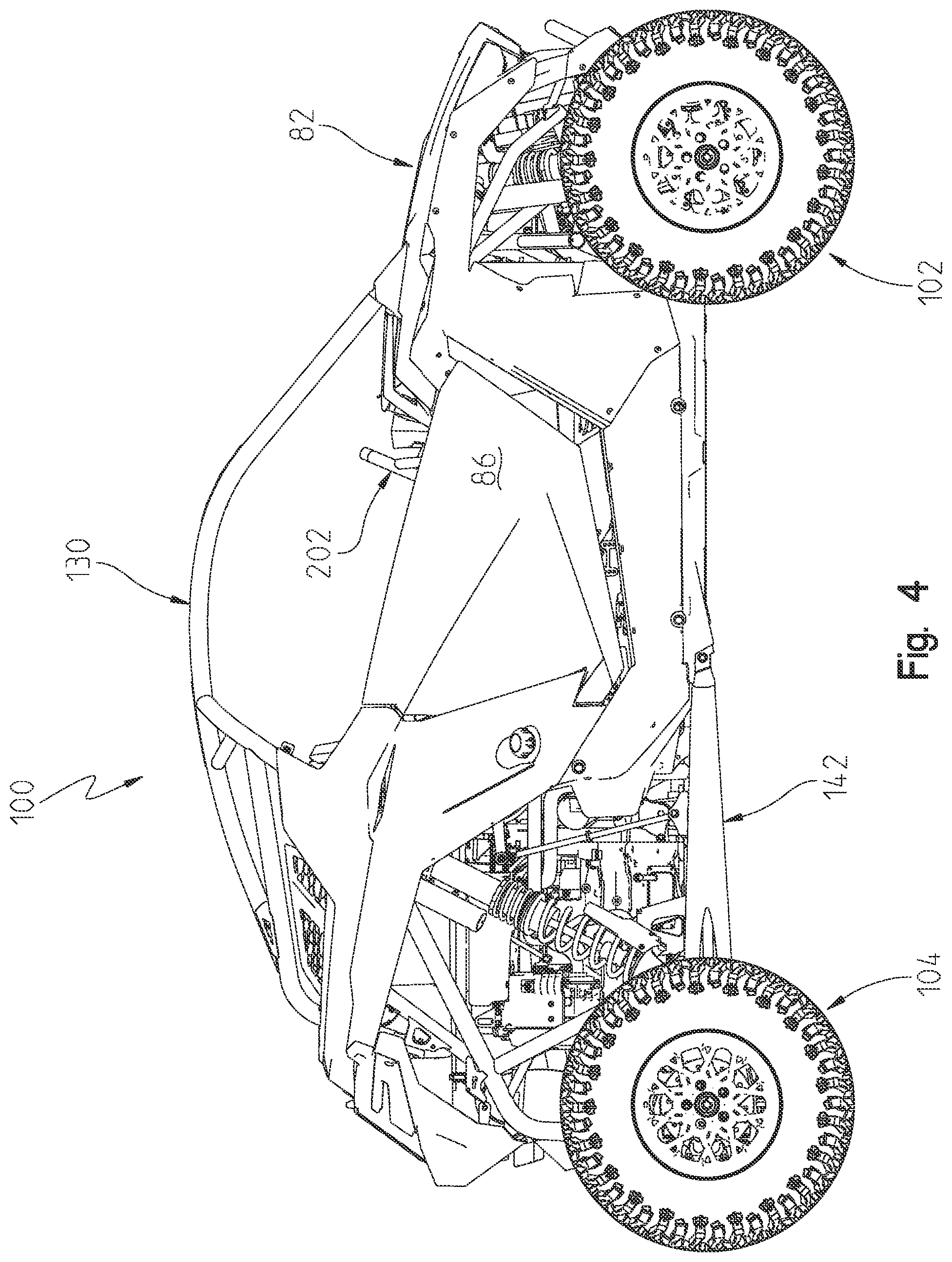 Patent US12097913 Figure 4 – Vehicle steering systems and methods