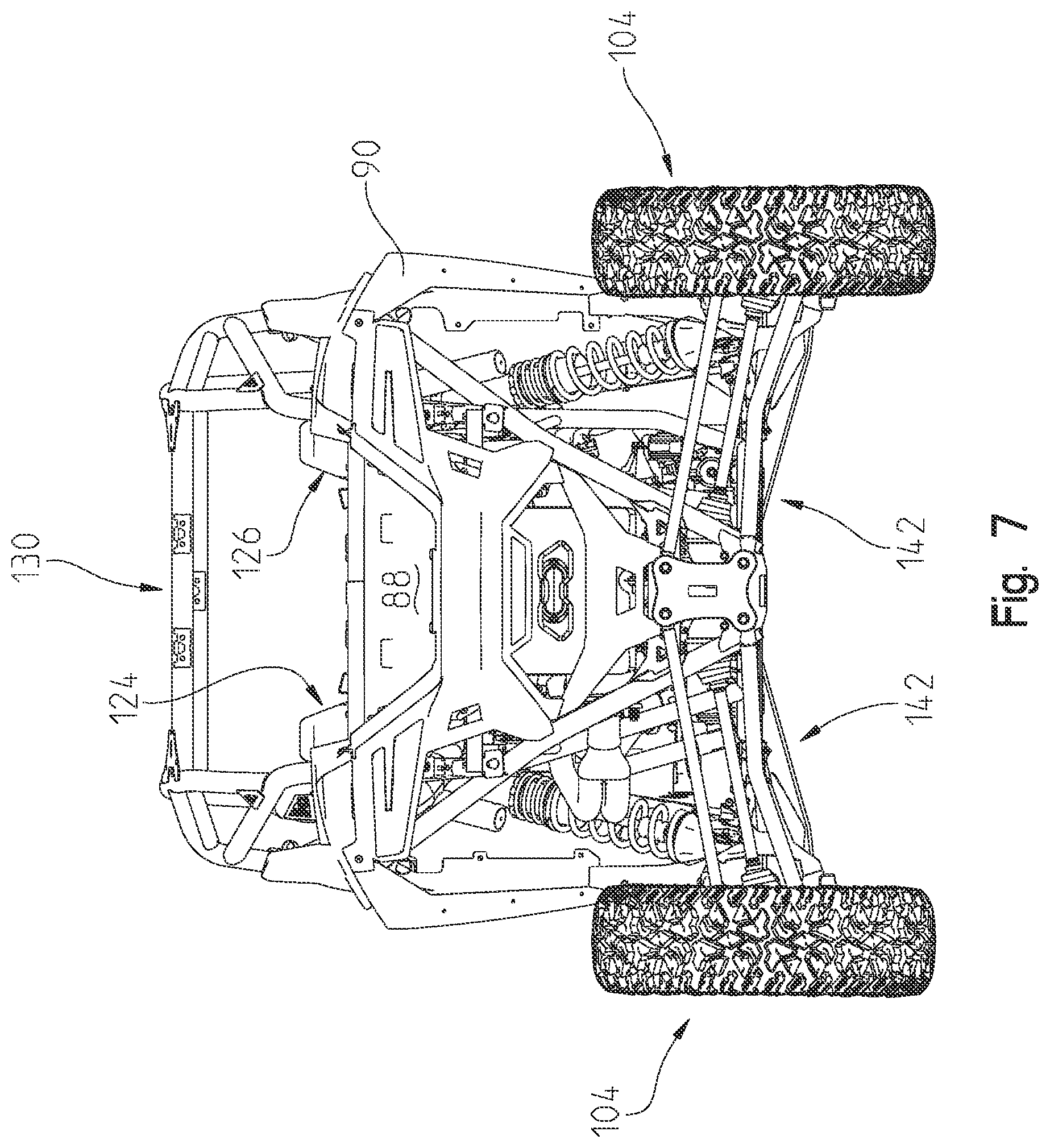 Patent US12097913 Figure 7 – Vehicle steering systems and methods