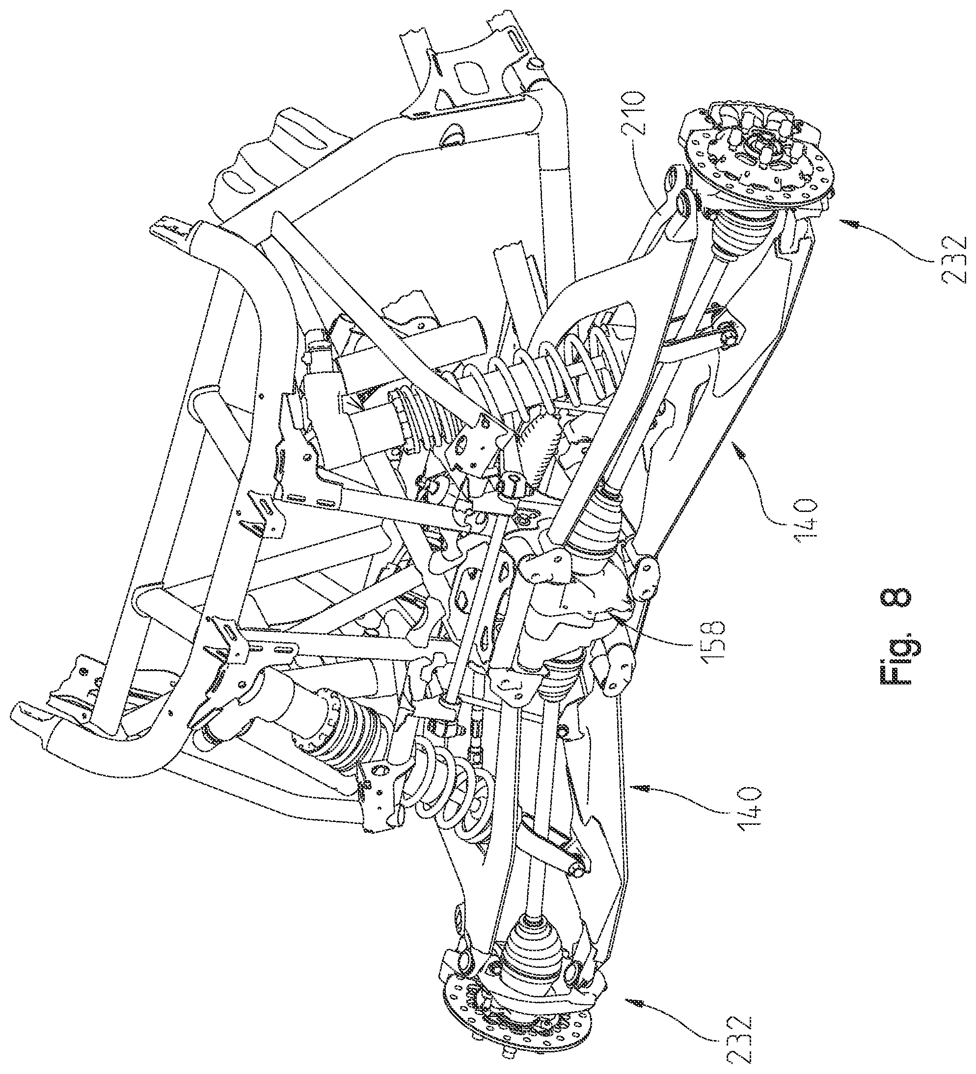 Patent US12097913 Figure 8 – Vehicle steering systems and methods