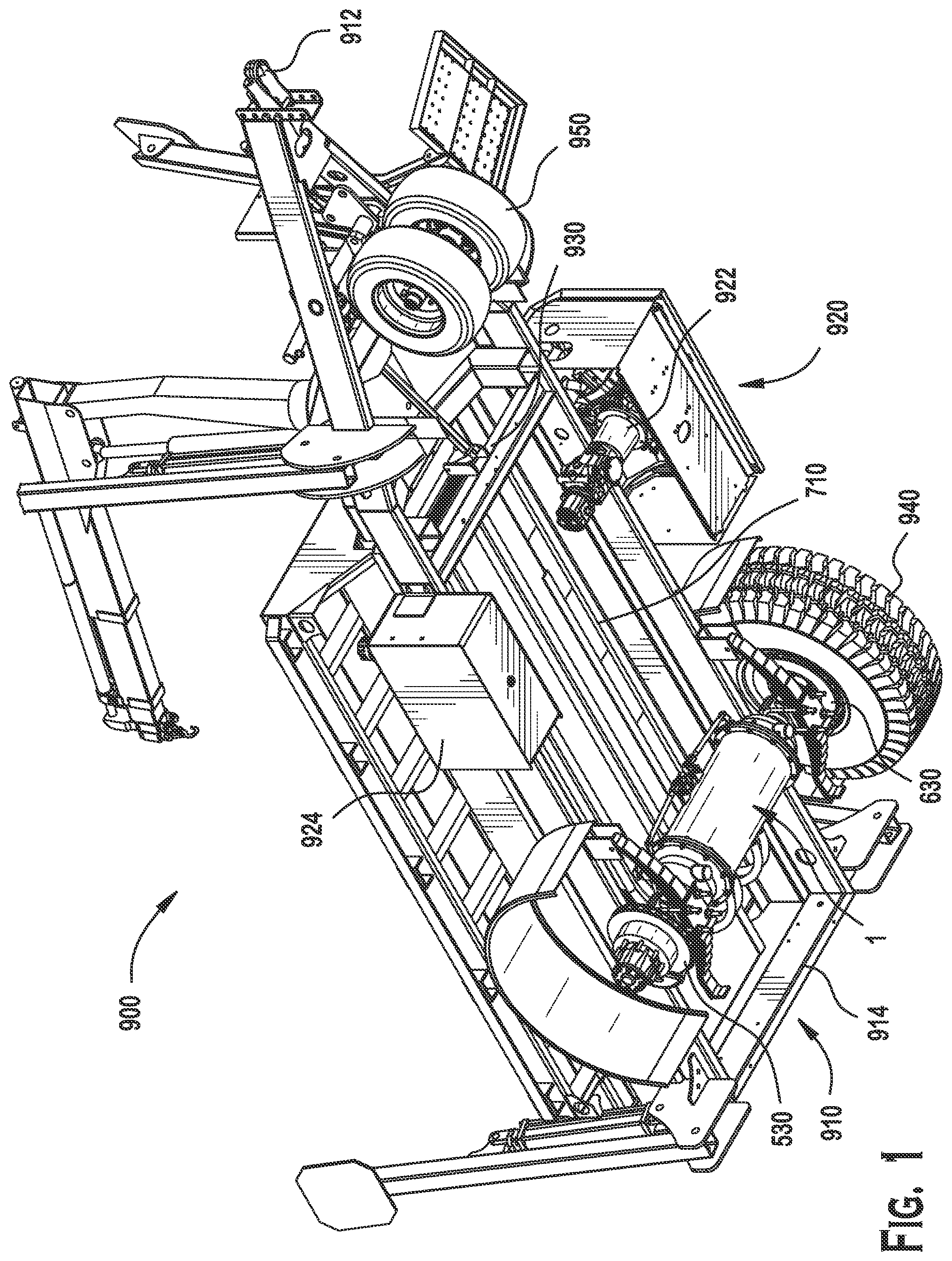 Patent US12097915 Figure 1 – Hydraulic drive system trailer