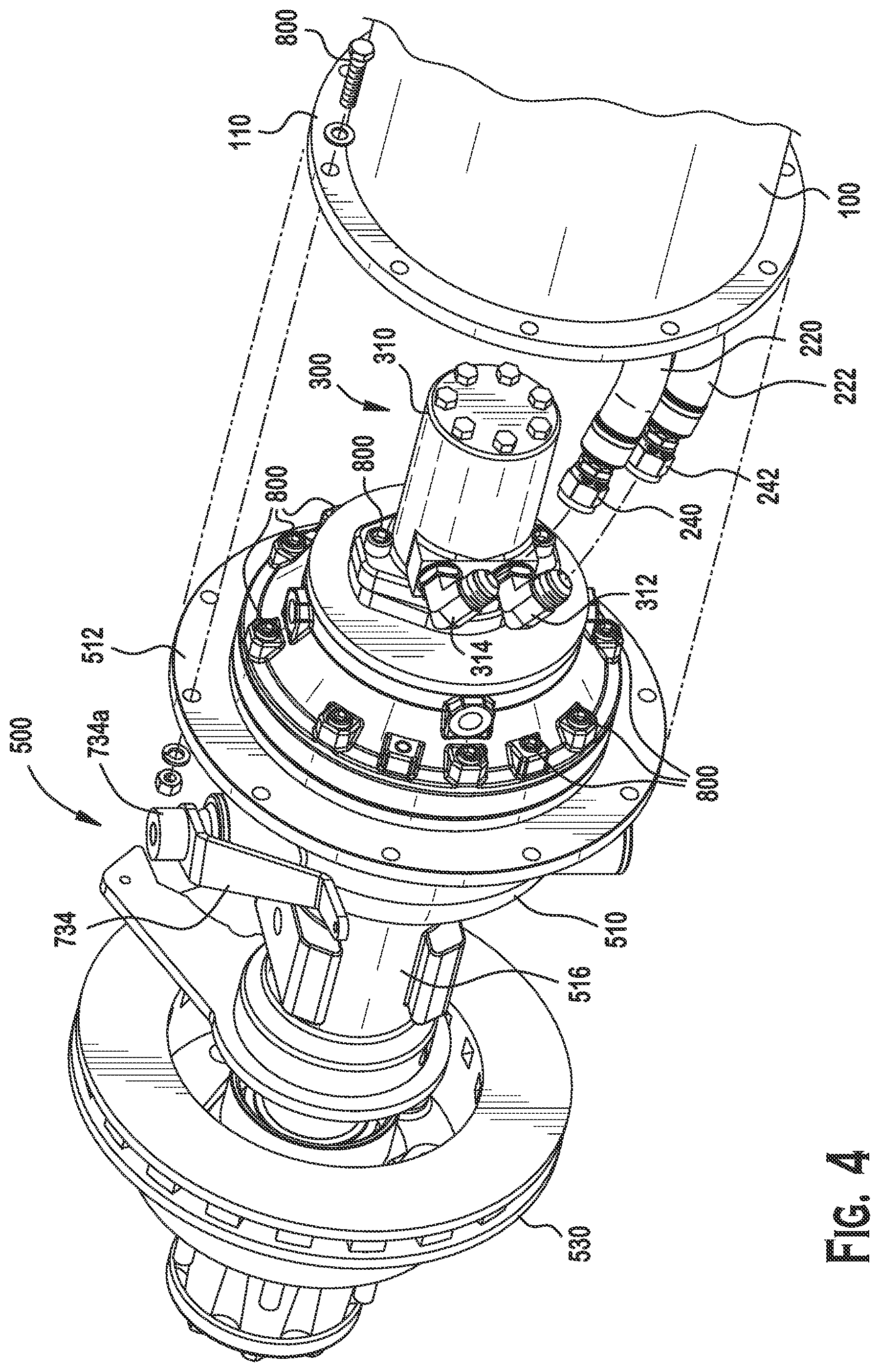 Patent US12097915 Figure 4 – Hydraulic drive system trailer
