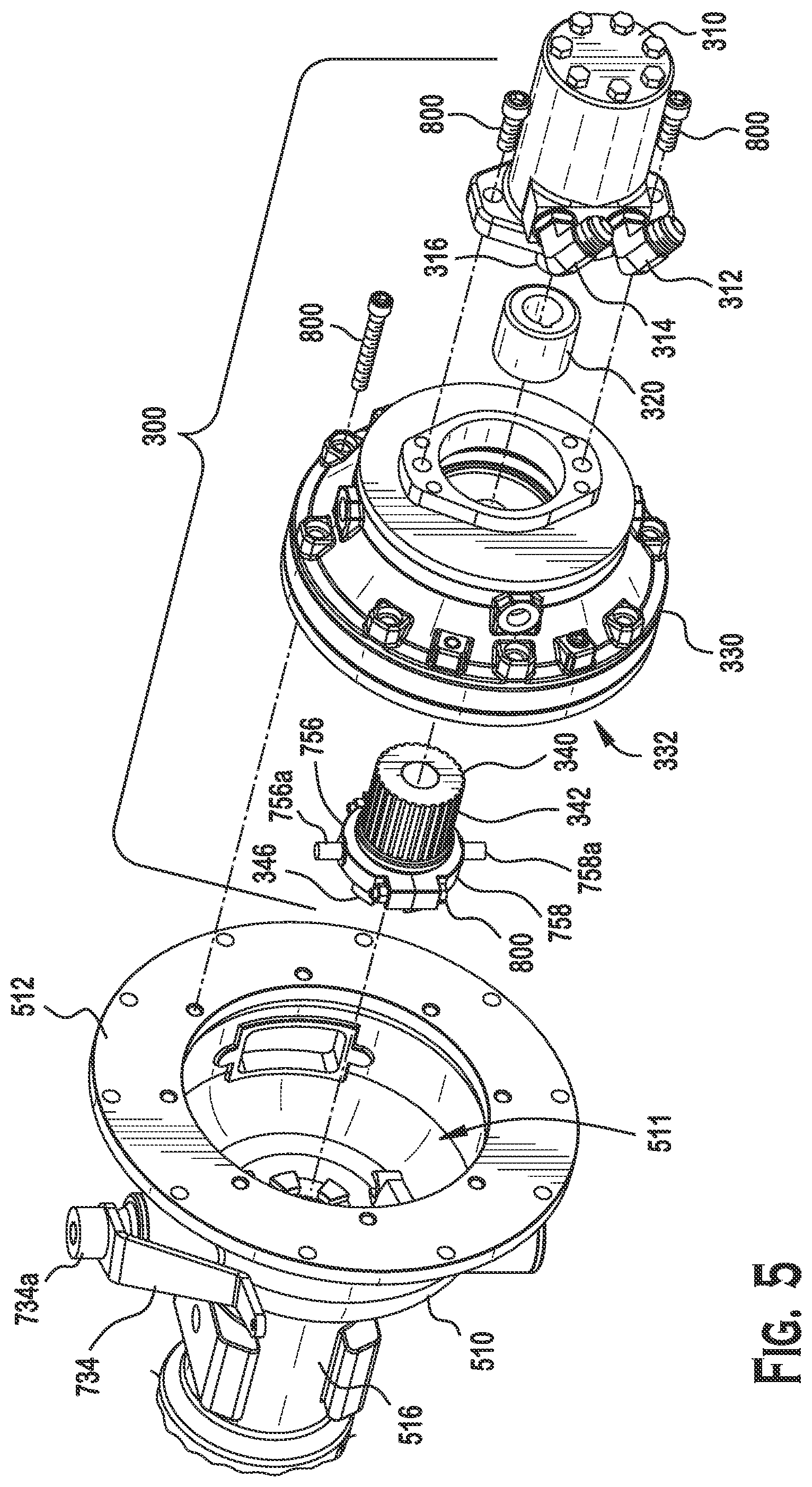 Patent US12097915 Figure 5 – Hydraulic drive system trailer