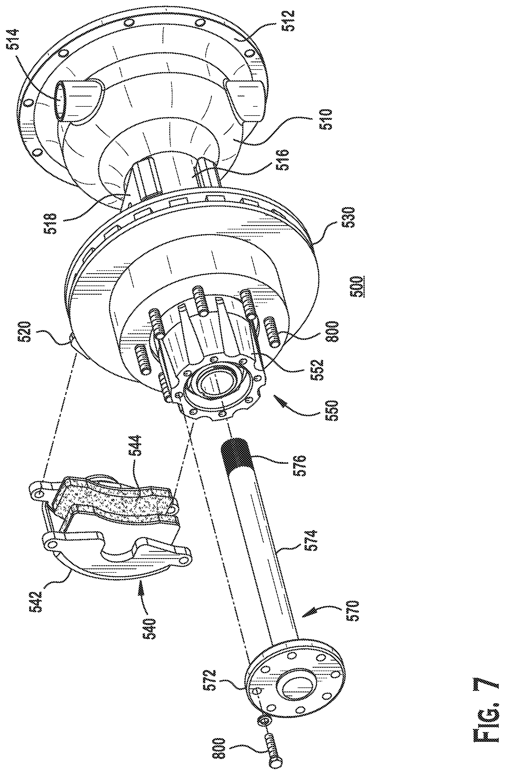 Patent US12097915 Figure 7 – Hydraulic drive system trailer