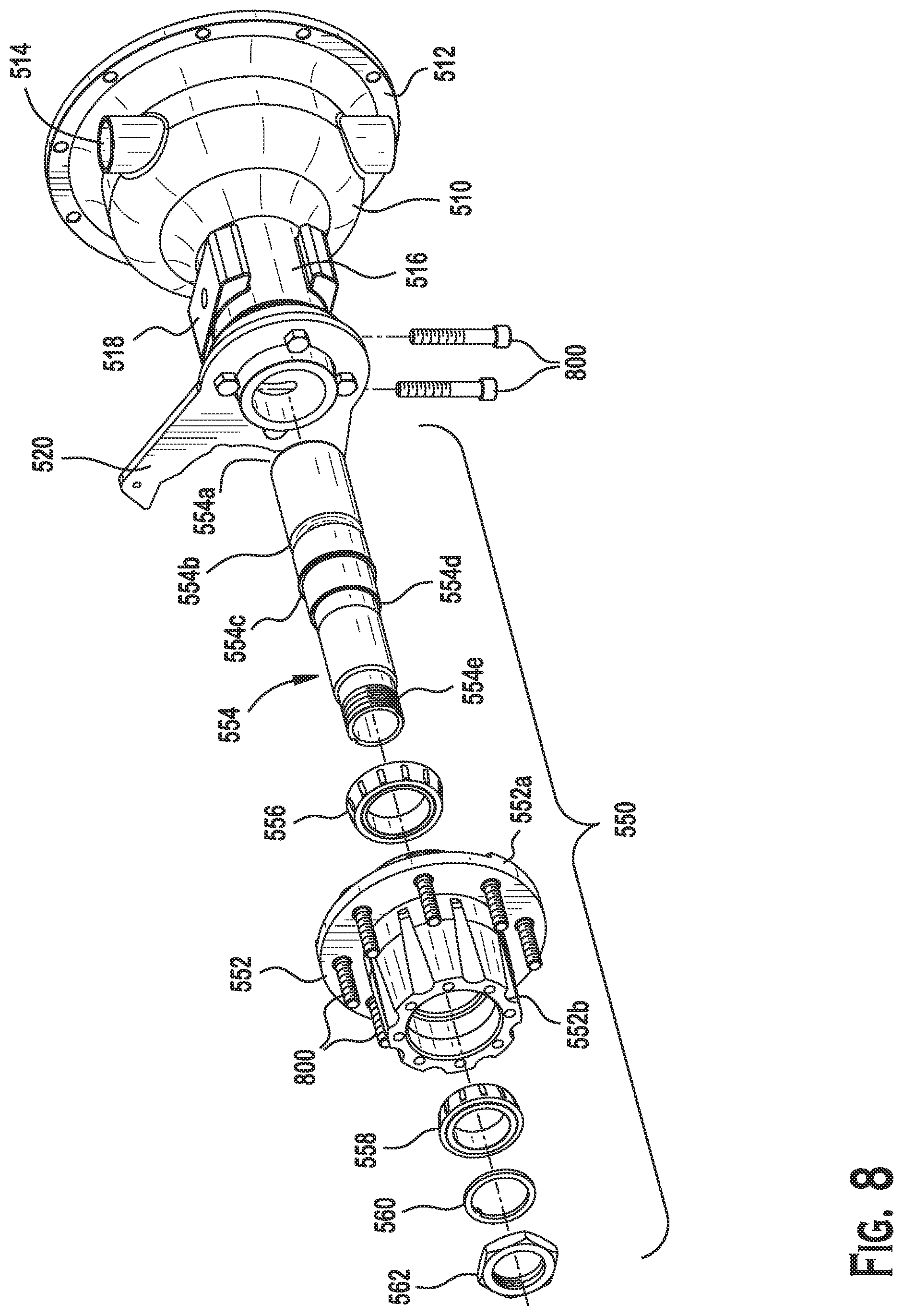 Patent US12097915 Figure 8 – Hydraulic drive system trailer