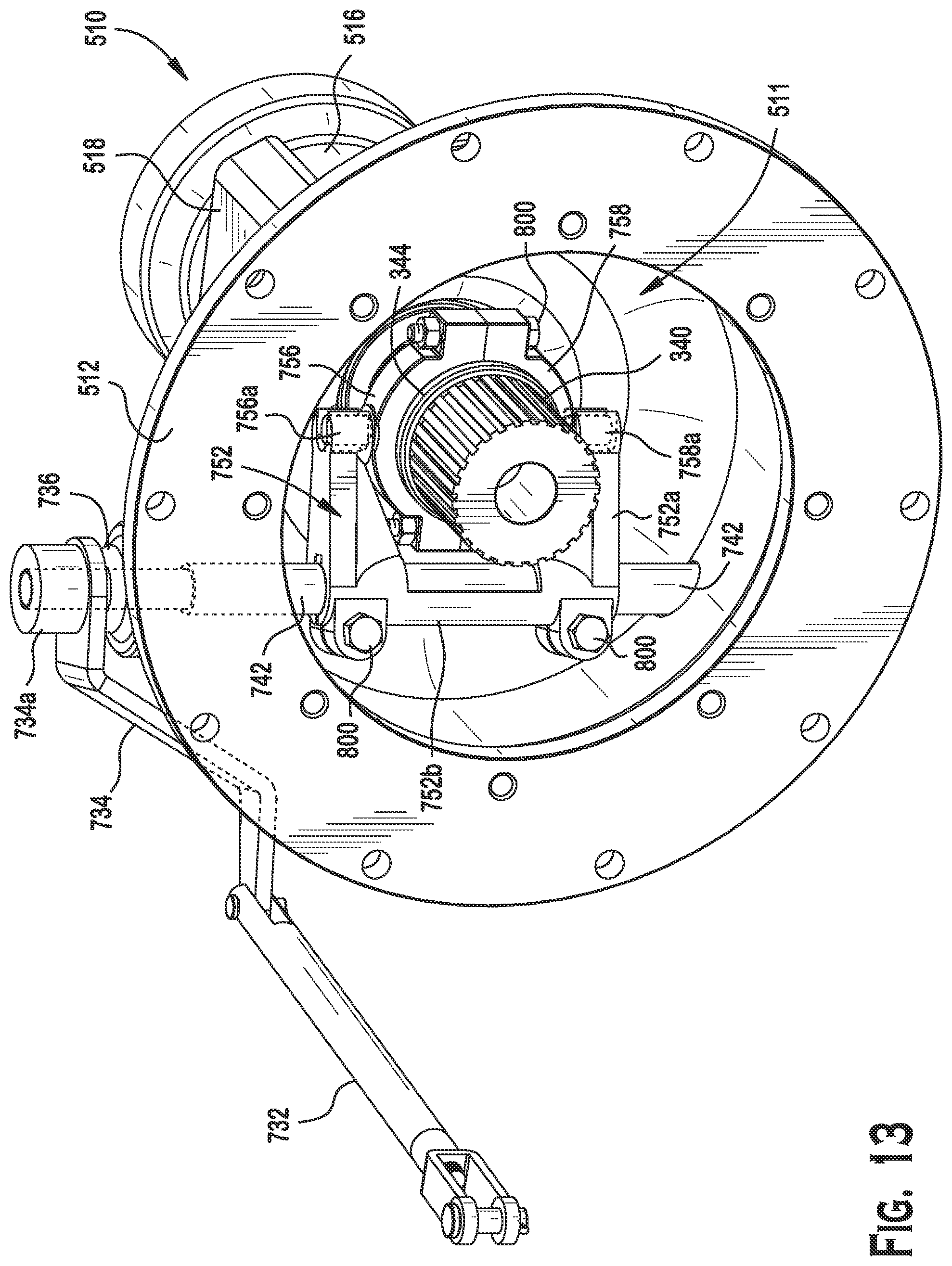 Patent US12097915 Figure 13 – Hydraulic drive system trailer