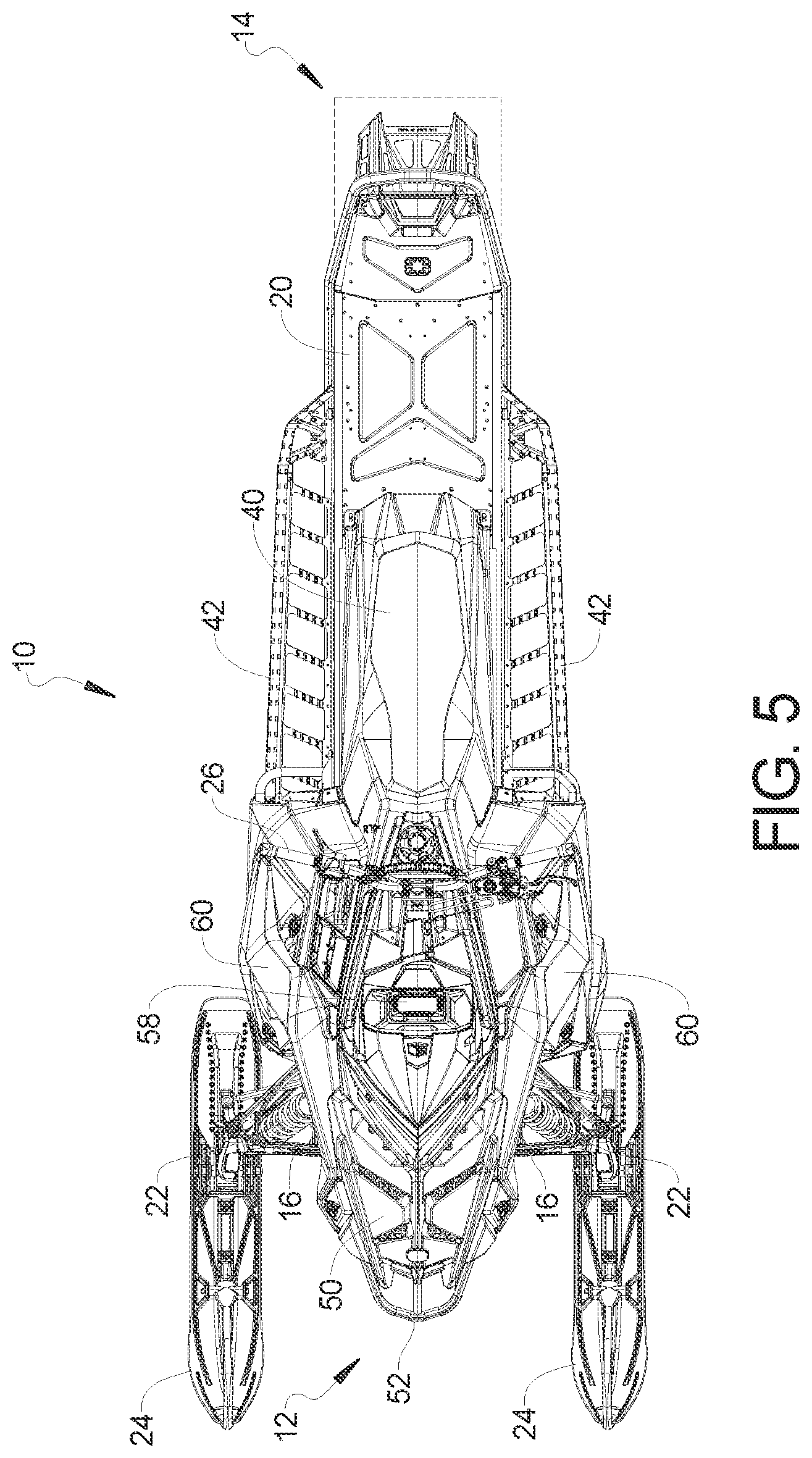 Patent US12097920 Figure 4 – Snowmobile control system
