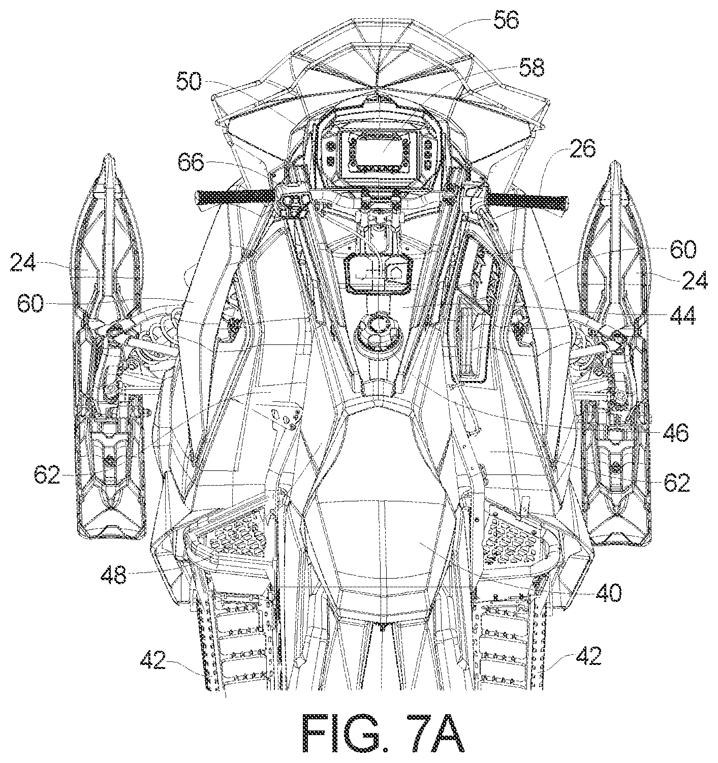 Patent US12097920 Figure 6 – Snowmobile control system