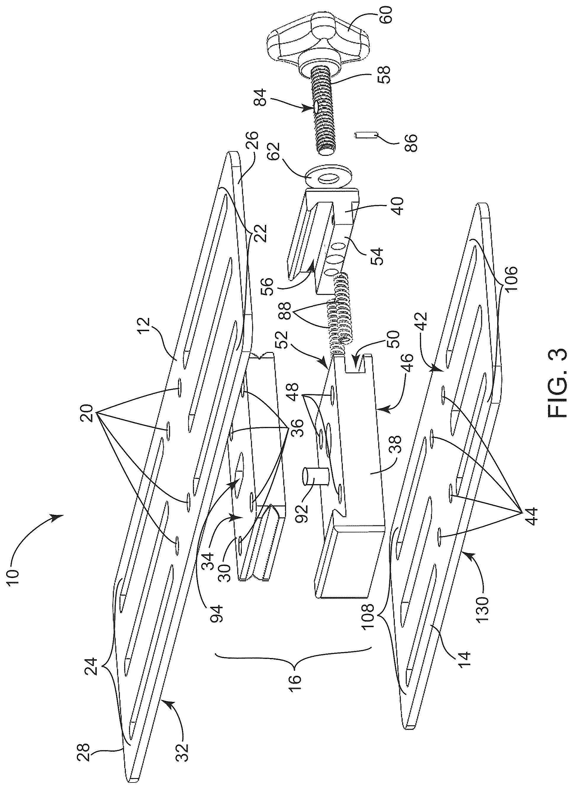 Patent US12097923 Figure 3 – Quick-release motorcycle accessory rack