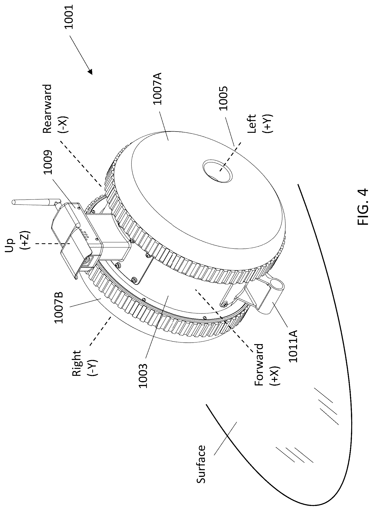 Patent US12097925 Figure 4 – Pendulum-driven unmanned vehicle