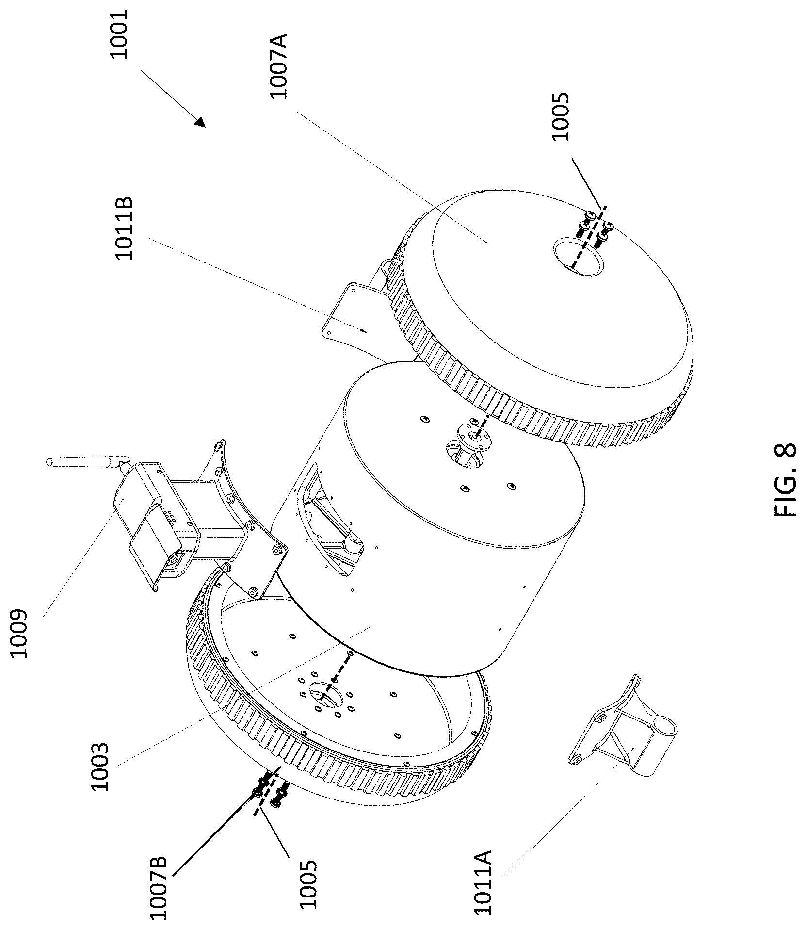 Patent US12097925 Figure 8 – Pendulum-driven unmanned vehicle