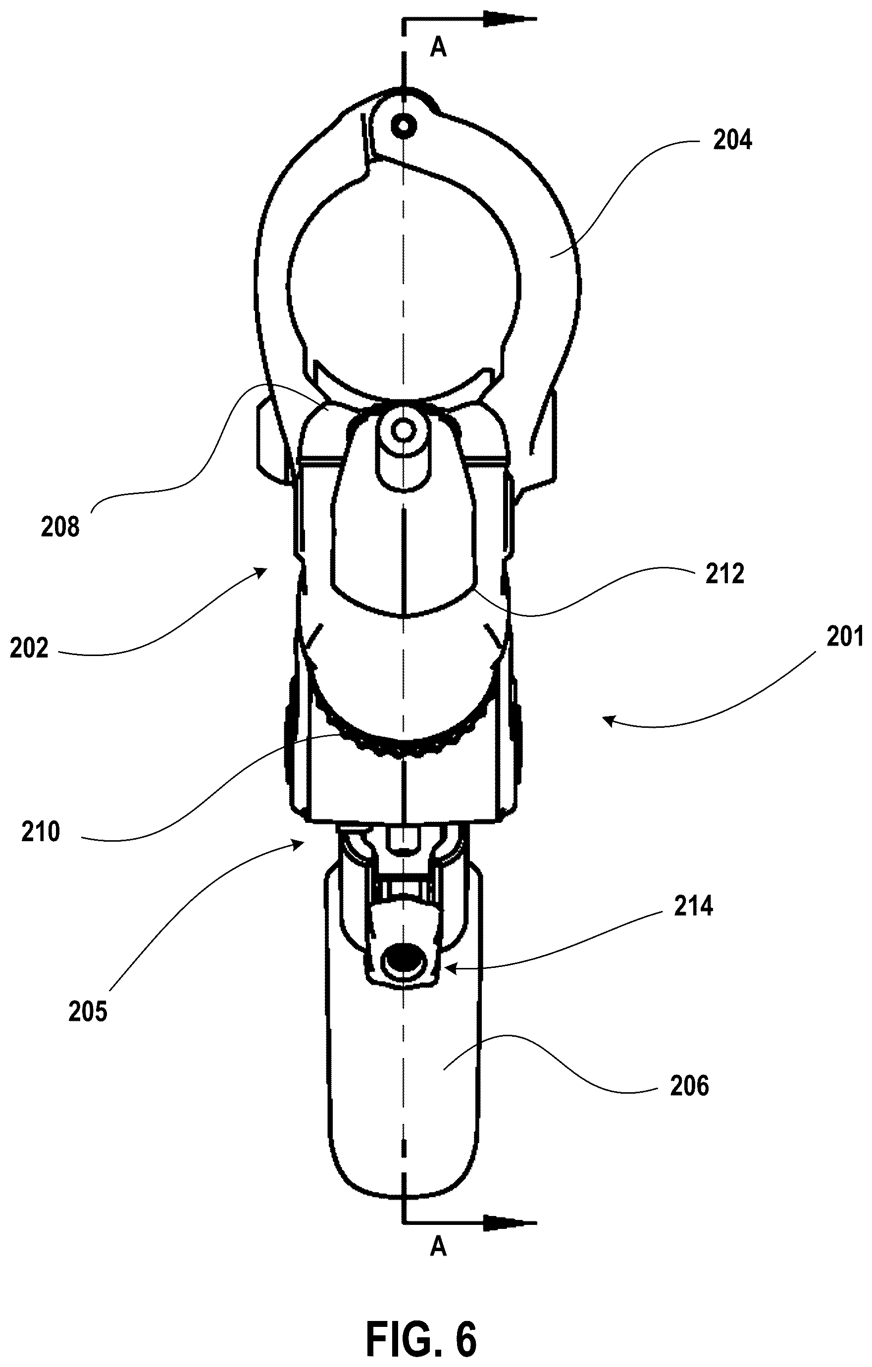 Patent US12097927 Figure 6 – Hydraulic brake control device with handlebar proximal hose attachment