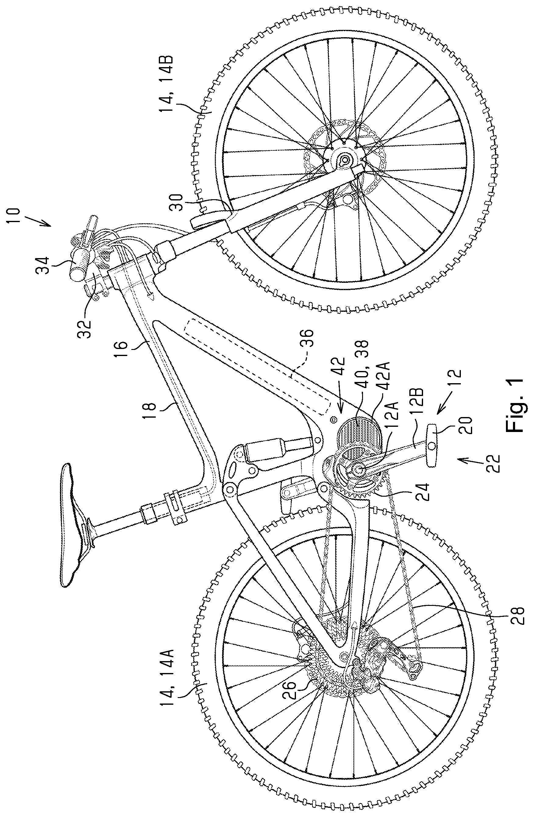 Patent US12097928 Figure 1 – Control device for human-powered vehicle, control system for human-powered vehicle, and method for setting control state of control device