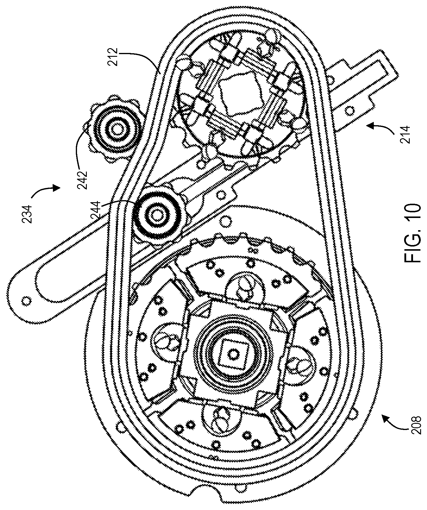 Patent US12097929 Figure 7 – Bicycle gearbox having segmented sprockets