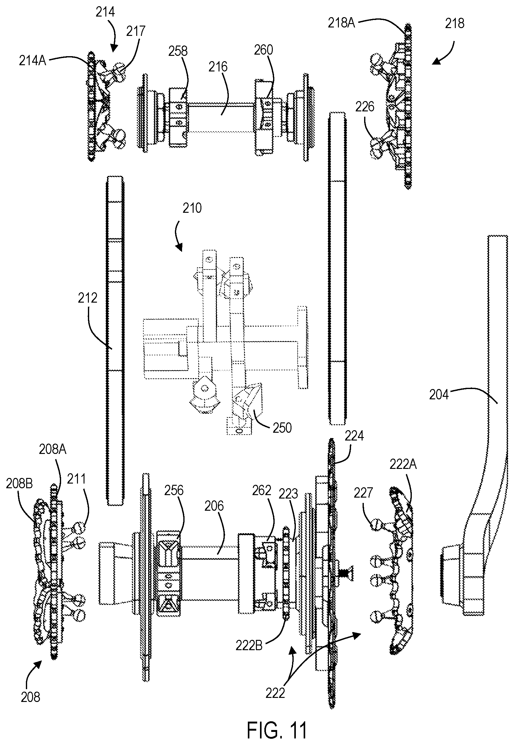 Patent US12097929 Figure 8 – Bicycle gearbox having segmented sprockets