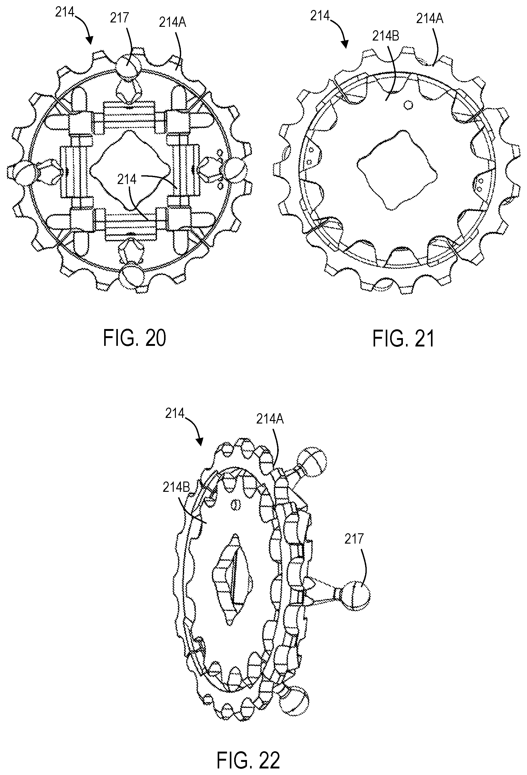 Patent US12097929 Figure 14 – Bicycle gearbox having segmented sprockets