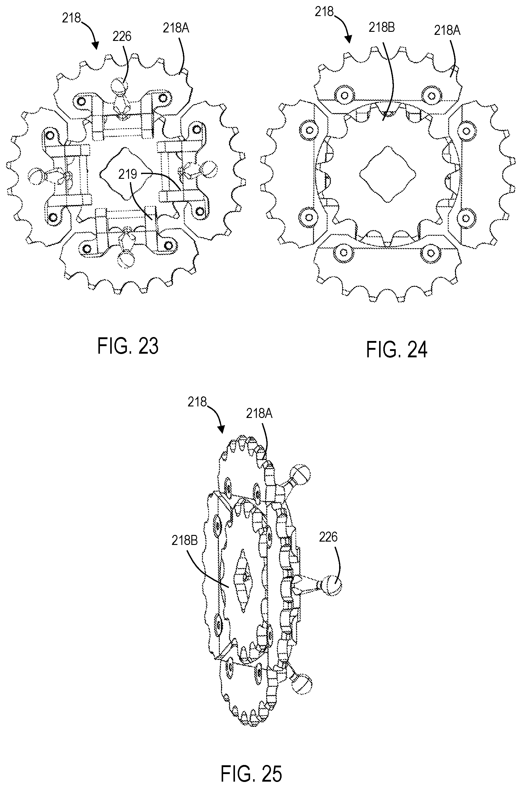 Patent US12097929 Figure 15 – Bicycle gearbox having segmented sprockets