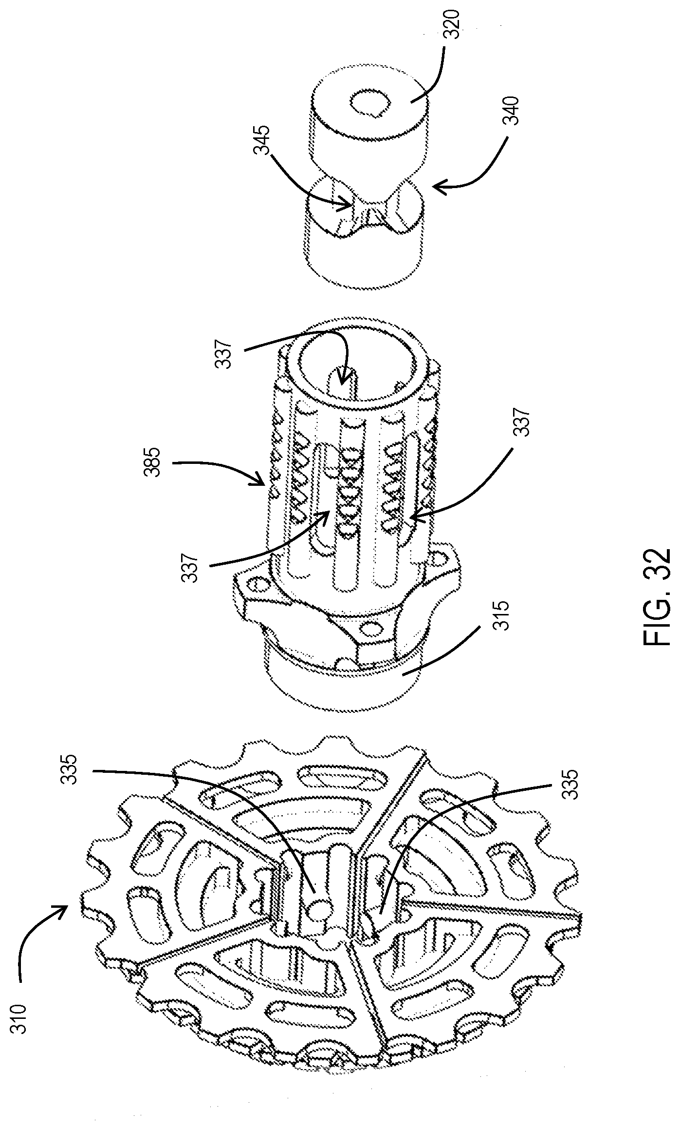 Patent US12097929 Figure 20 – Bicycle gearbox having segmented sprockets