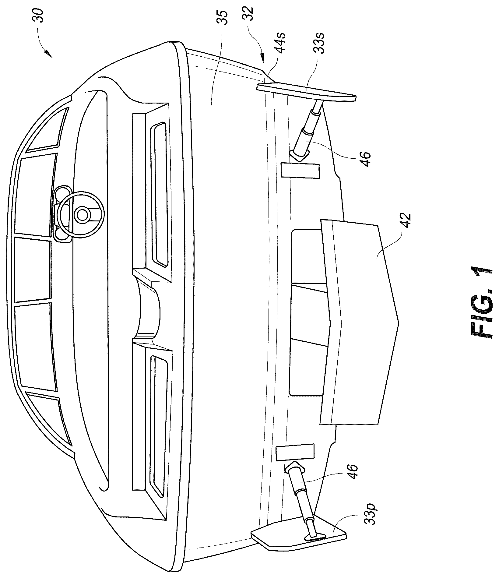 Patent US12097930 — Surf wake system for a watercraft — Figure 1