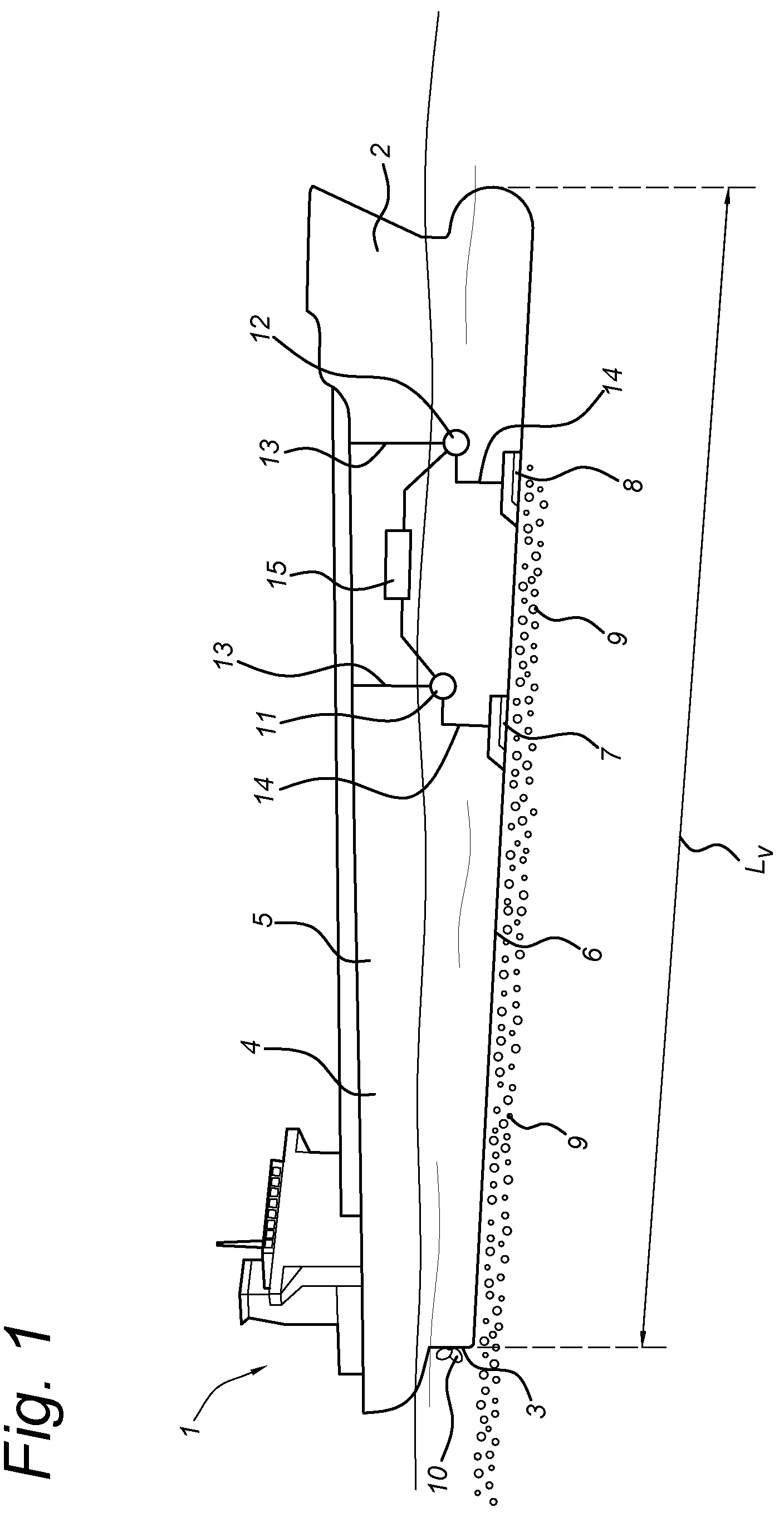 Patent US12097931 Figure 1 – Air release unit with diverging side walls