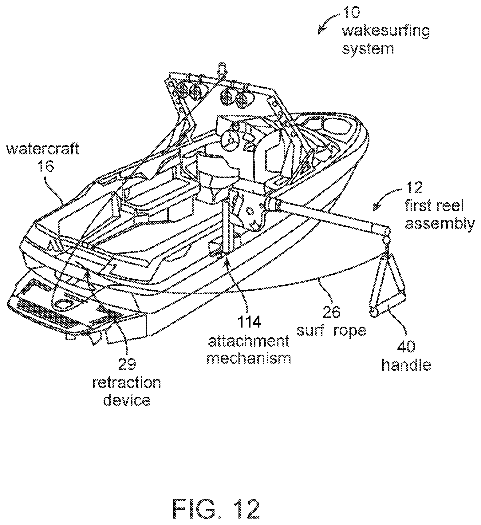 Patent US12097933 Figure 12 – Wakesurfing systems and methods