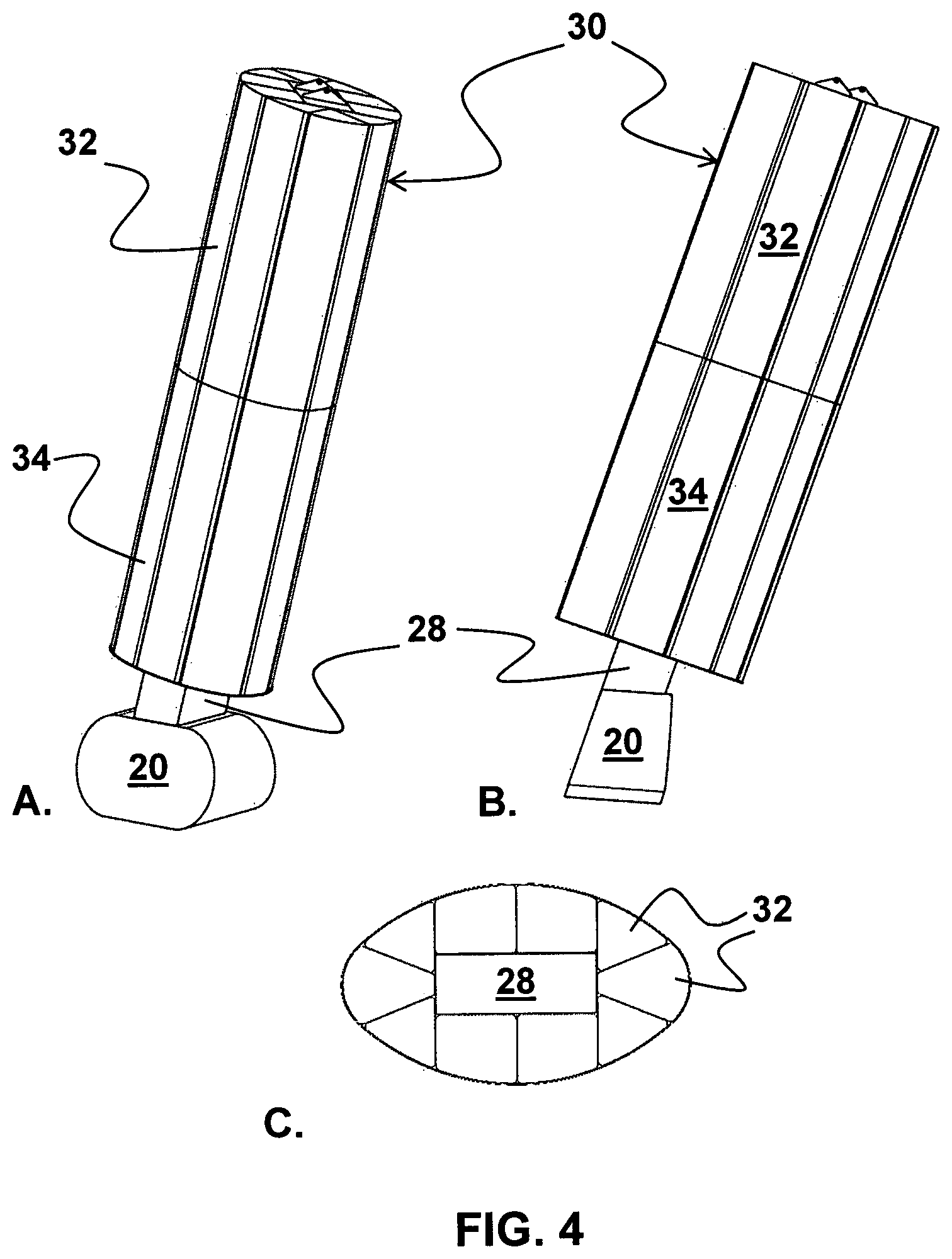 Patent US12097934 Figure 4 – Wind turbine comprising a floating foundation having a plurality of buoyancy bodies
